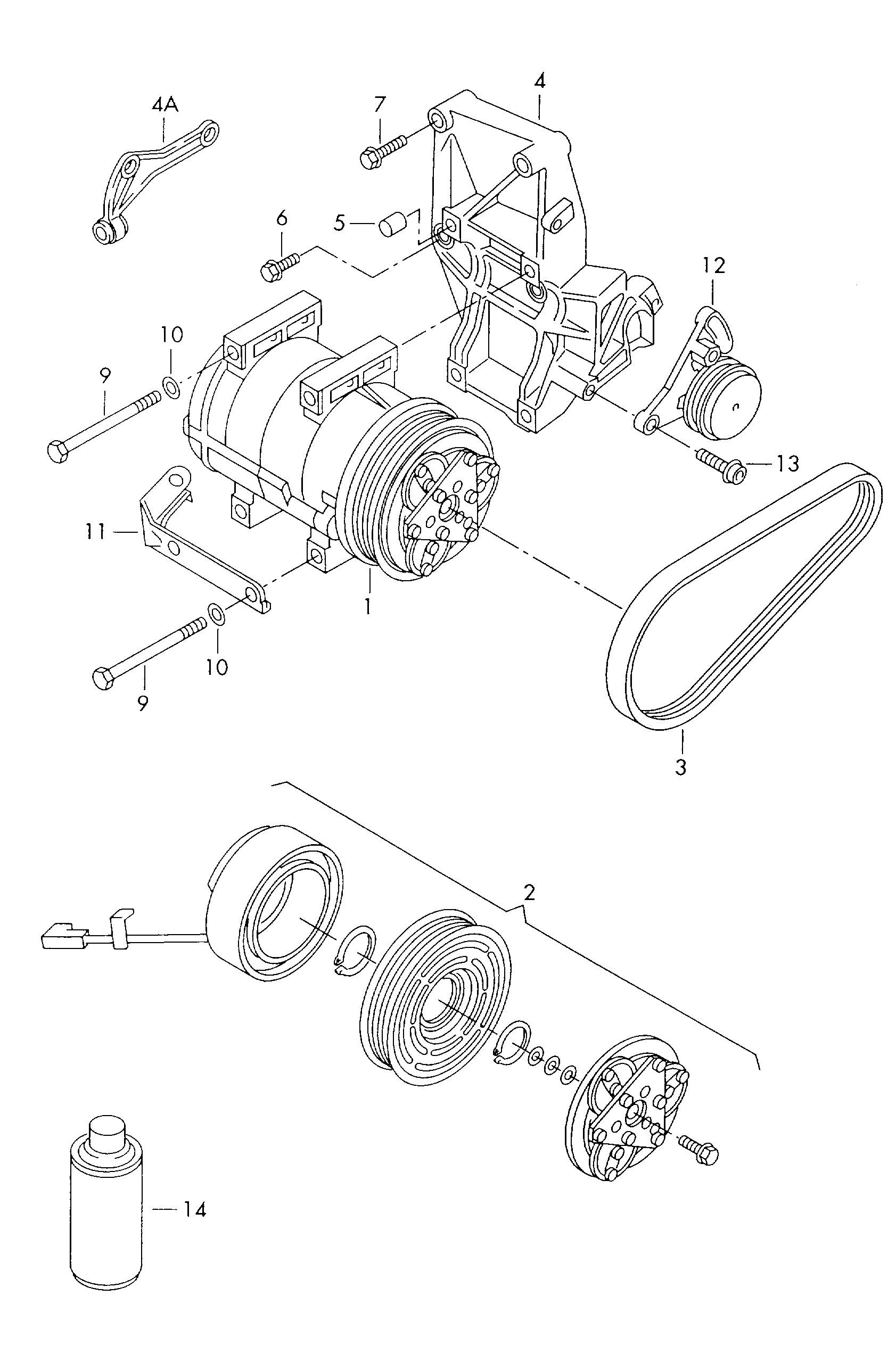 VW (SVW) 8D0 260 805 RX - Συμπιεστής, συστ. κλιματισμού parts5.com