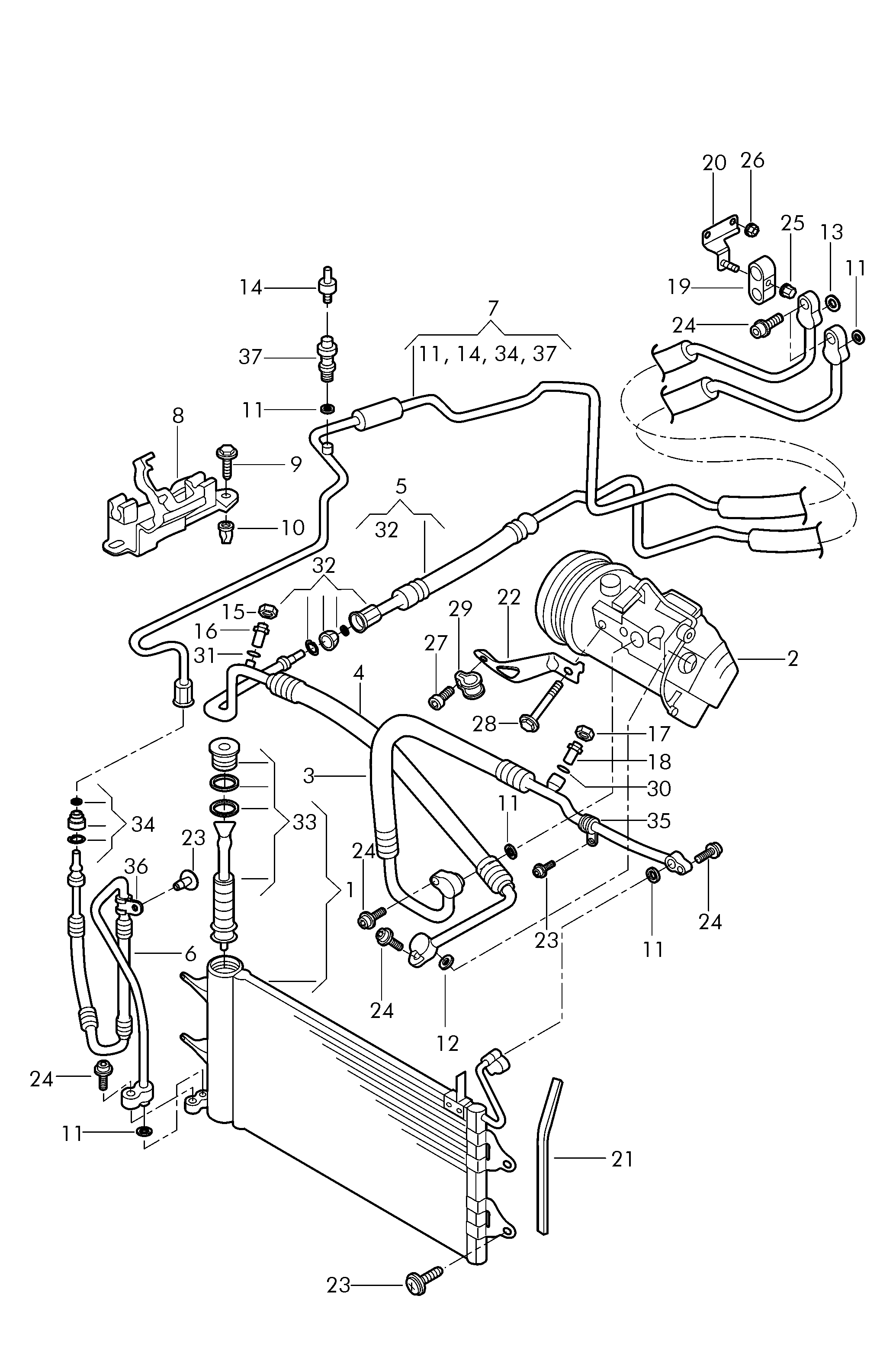 VAG 6Q0 820 411 K - Condensador, aire acondicionado parts5.com