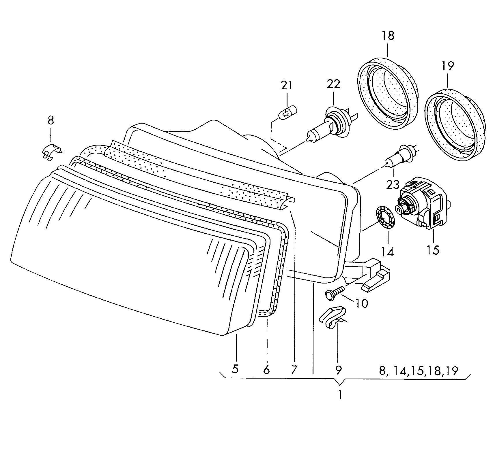 VAG 000 998 200 - Żarówka, reflektor przeciwmgłowy parts5.com