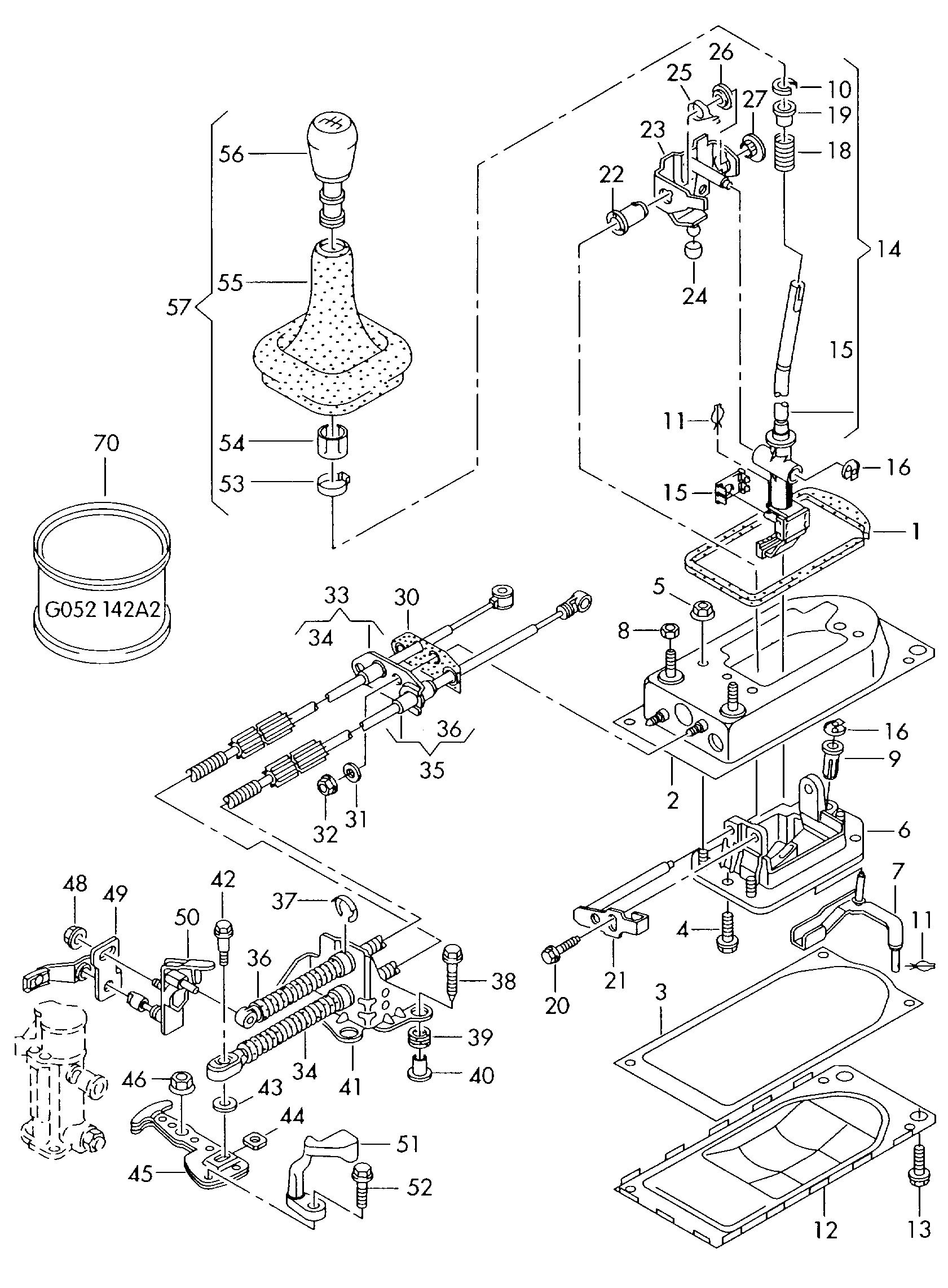 VAG 357711124A - Bush, selector / shift rod parts5.com