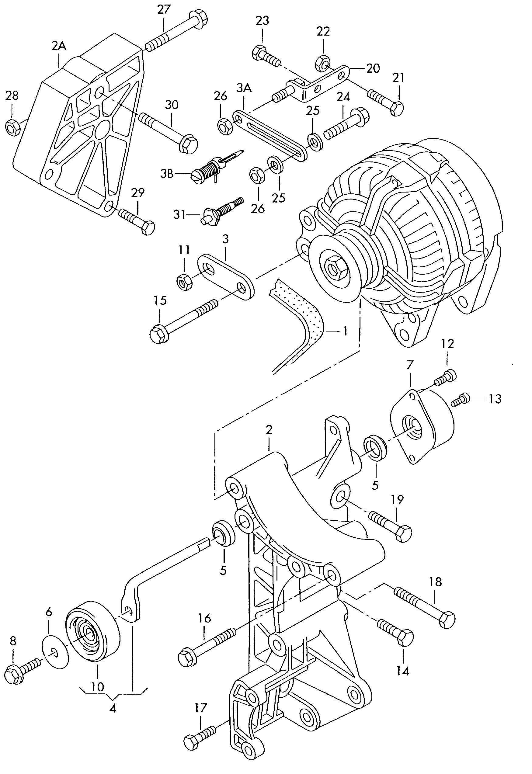 Skoda 028 145 278 M - Seade / juhtrull,soonrihm parts5.com