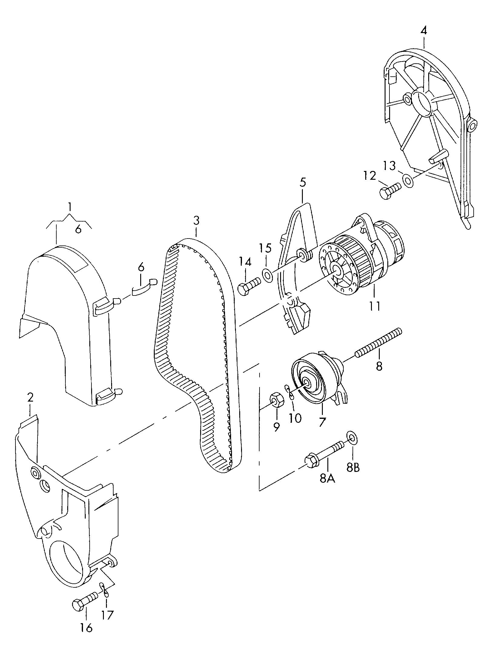 Skoda 030 109 243 K - Zatezač, zupčasti kaiš parts5.com