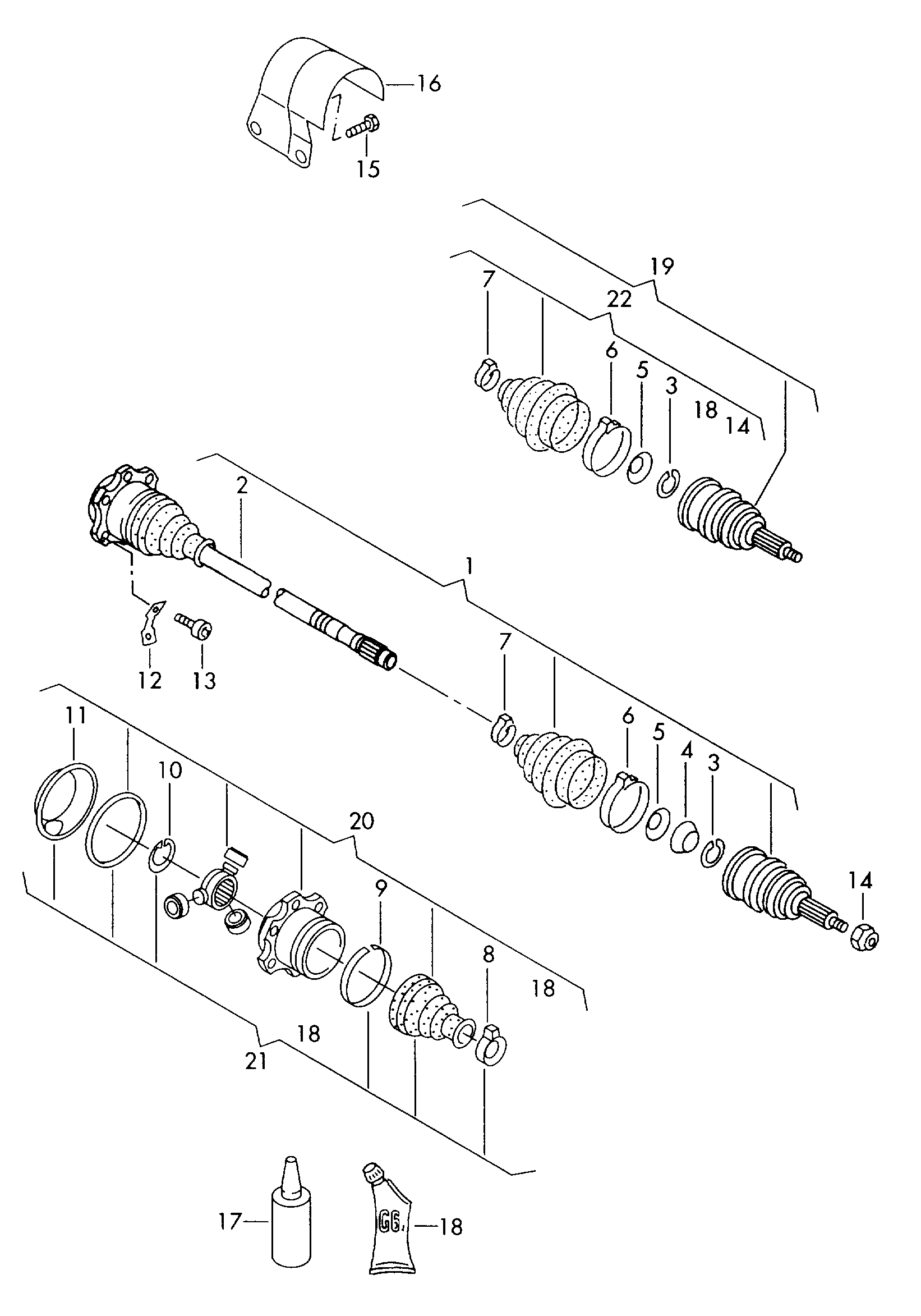 AUDI 357 498 099 E - Joint Kit, drive shaft parts5.com