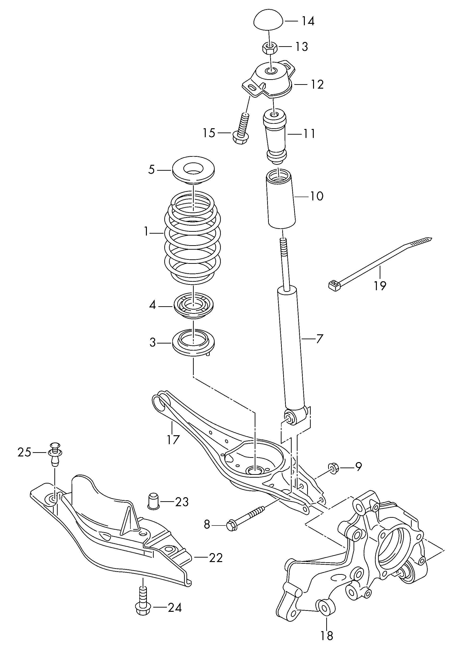 Skoda 5Q0 513 029 DF - Амортизатор parts5.com