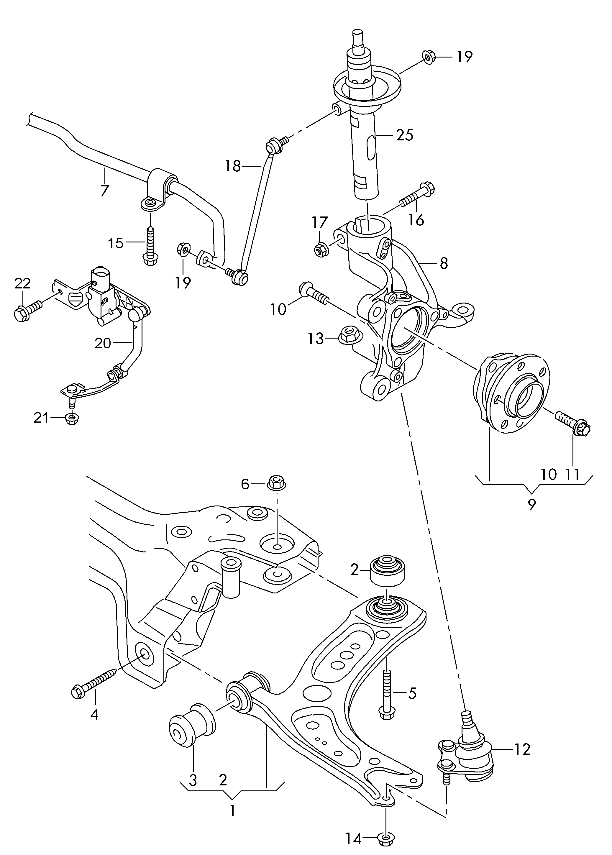 Seat 5Q0 407 151 L - Wahacz, zawieszenie koła parts5.com