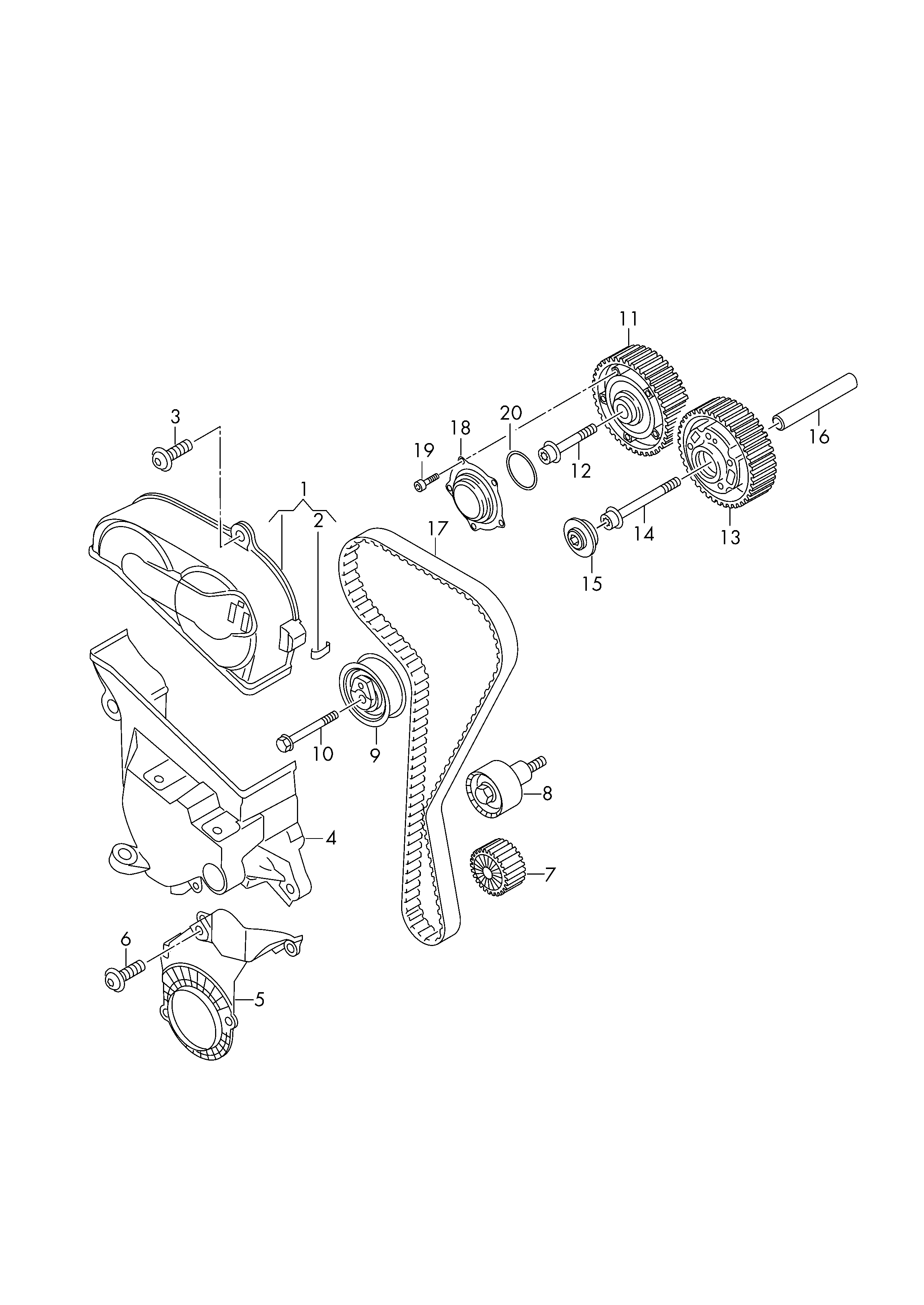 VW 04E109244B - Set curea de distributie parts5.com