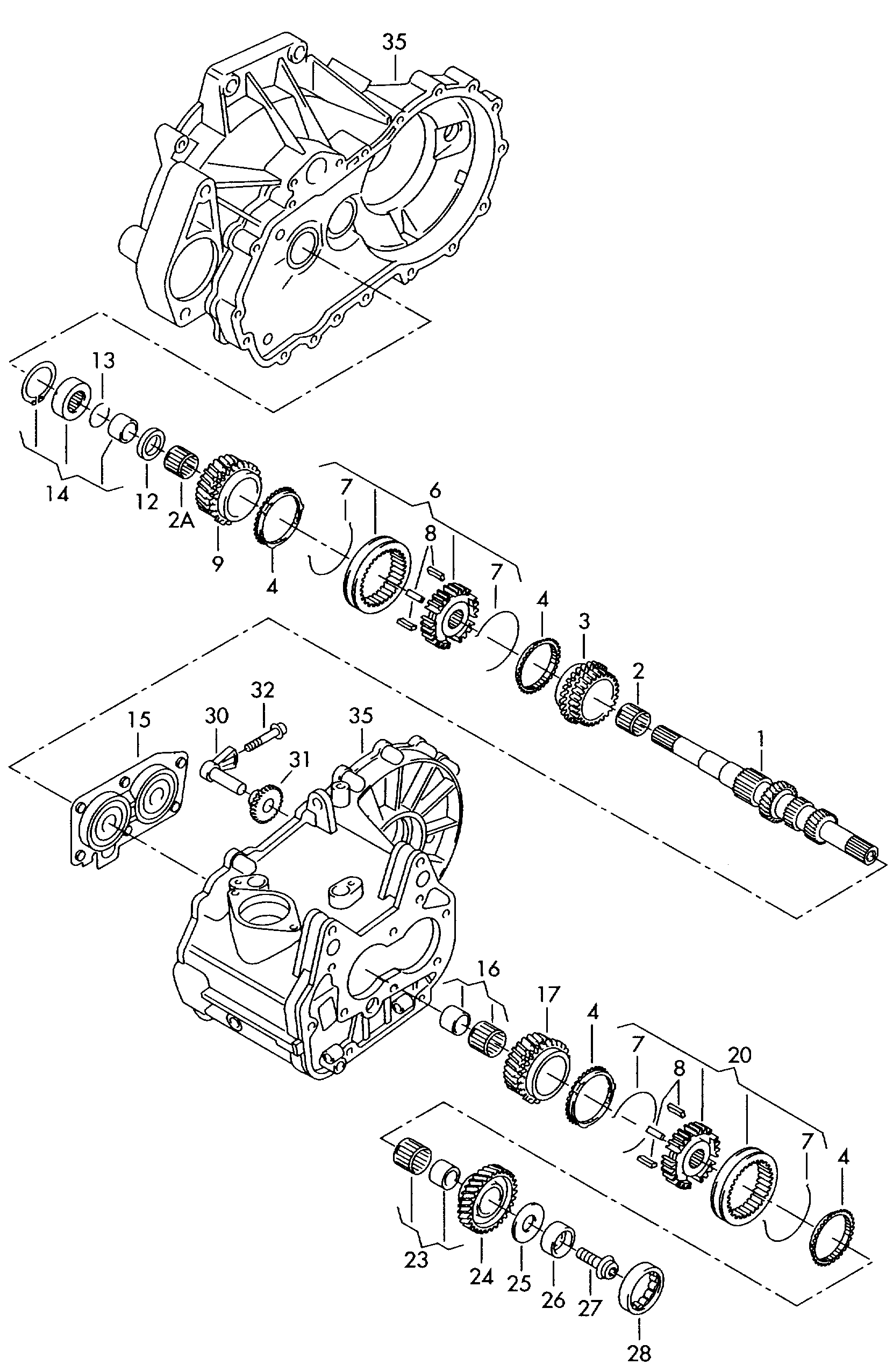 AUDI 02T 311 375 E - Ležaj, ručni menjač parts5.com