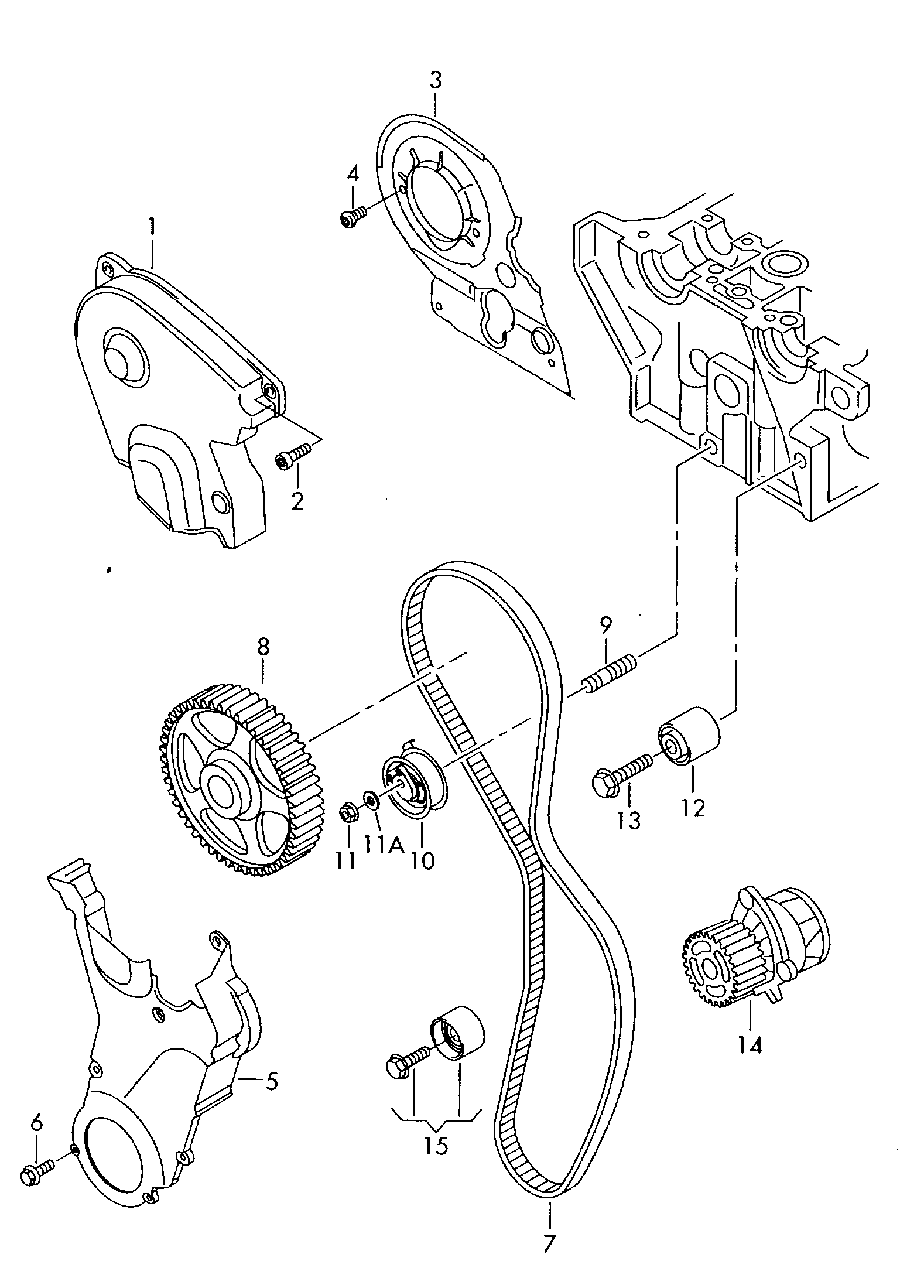 VAG N  0150833 - Obehová / vodiaca kladka ozubeného remeňa parts5.com