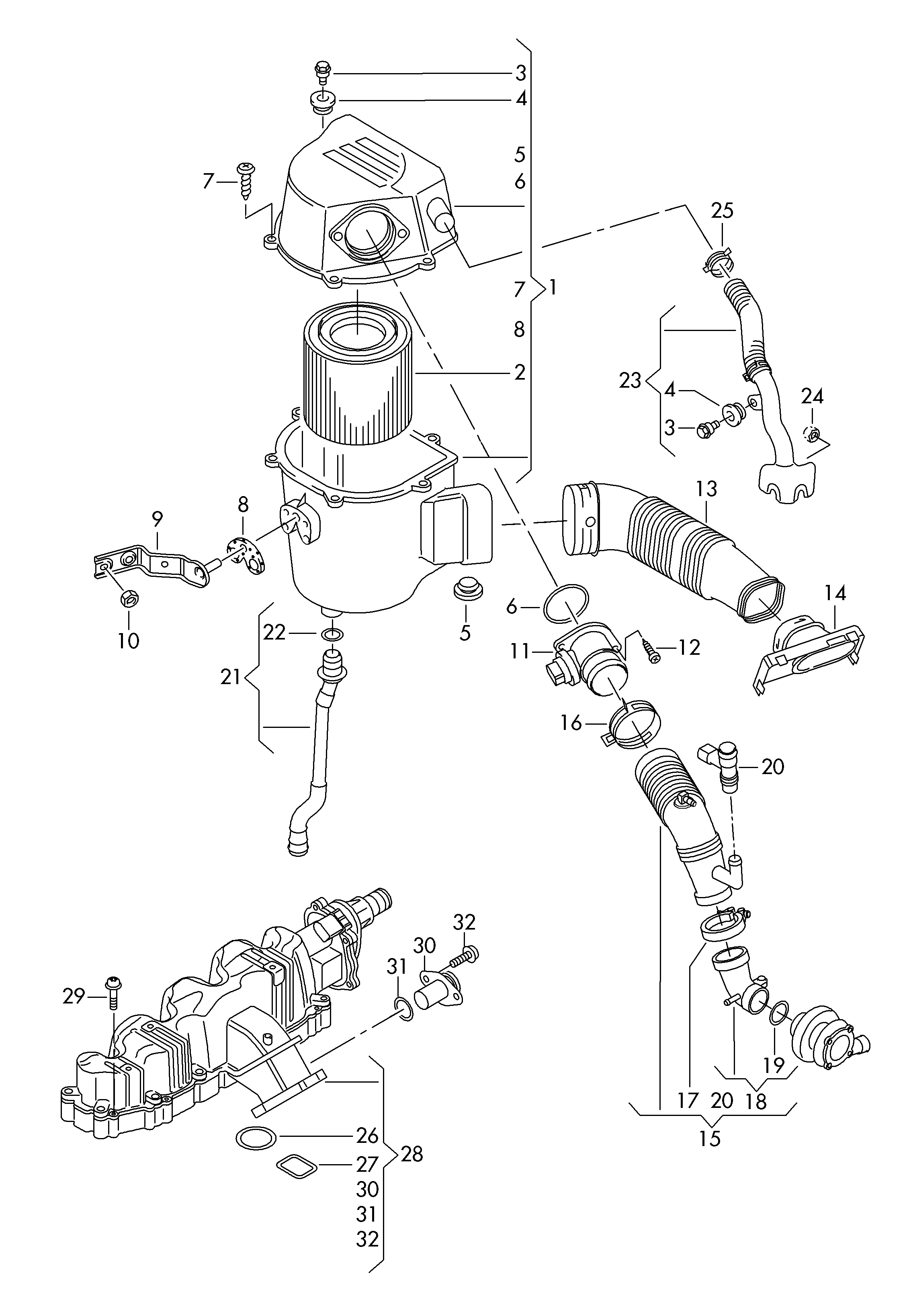 VAG 03L 129 717 J - Těsnění, koleno sacího potrubí parts5.com