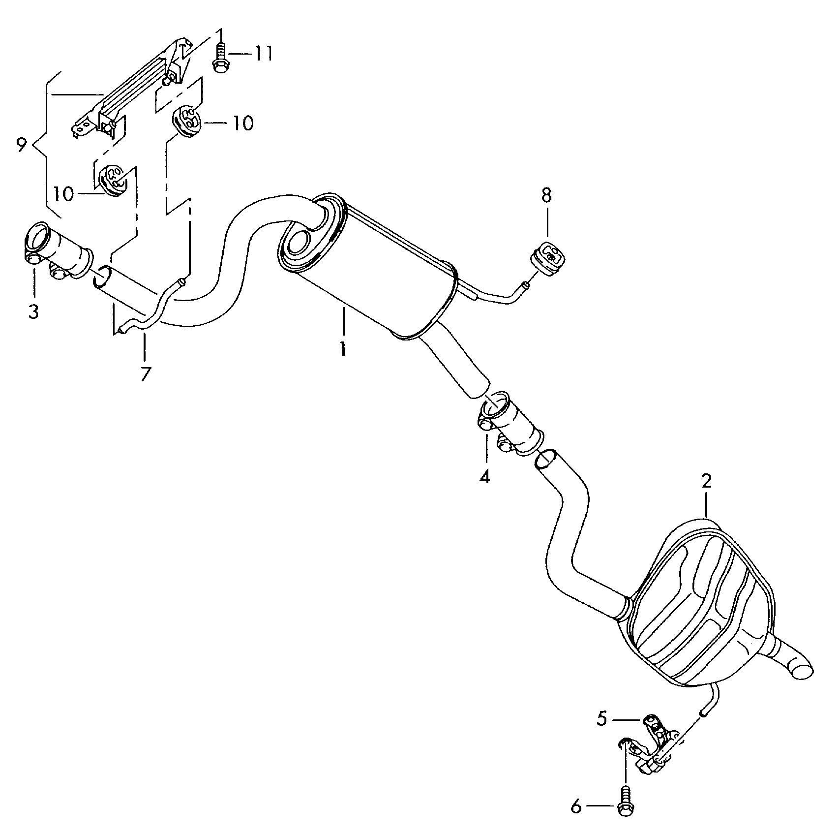 Skoda 1K0 253 141L - Соединительные элементы, система выпуска parts5.com