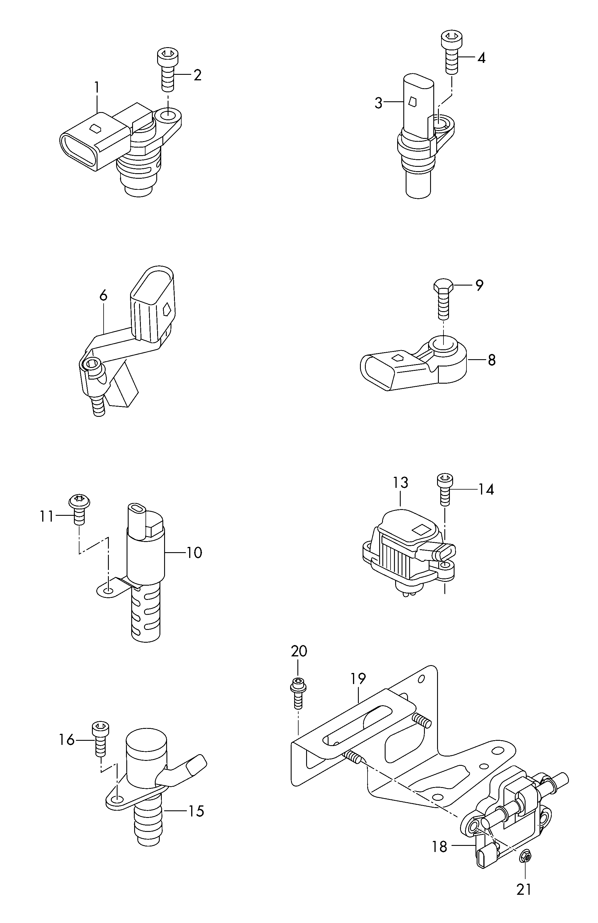 VW 04C 907 601 - Sensor, camshaft position parts5.com