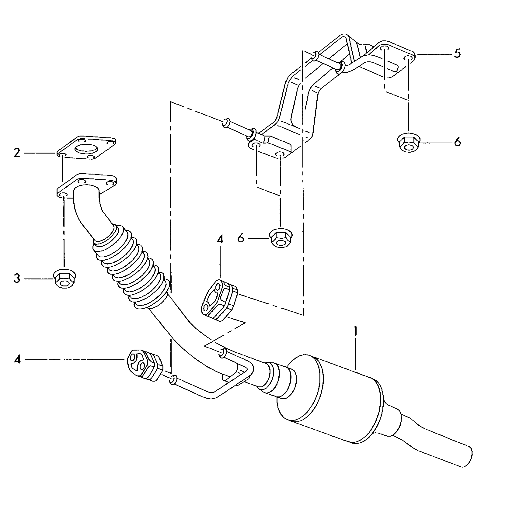 AUDI 1H0 253 147 B - Drzalo, glusnik parts5.com