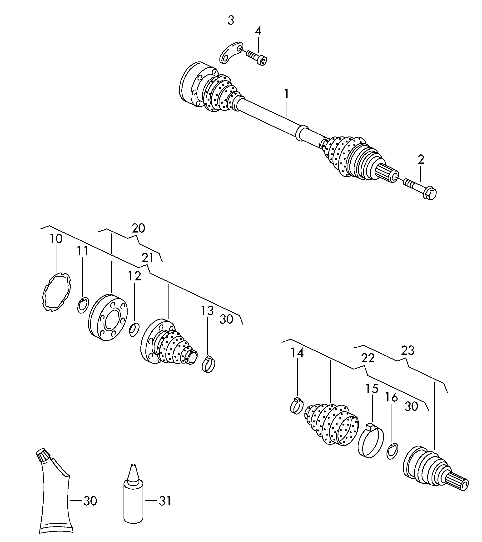 AUDI 1K0407271LB - Drive Shaft parts5.com