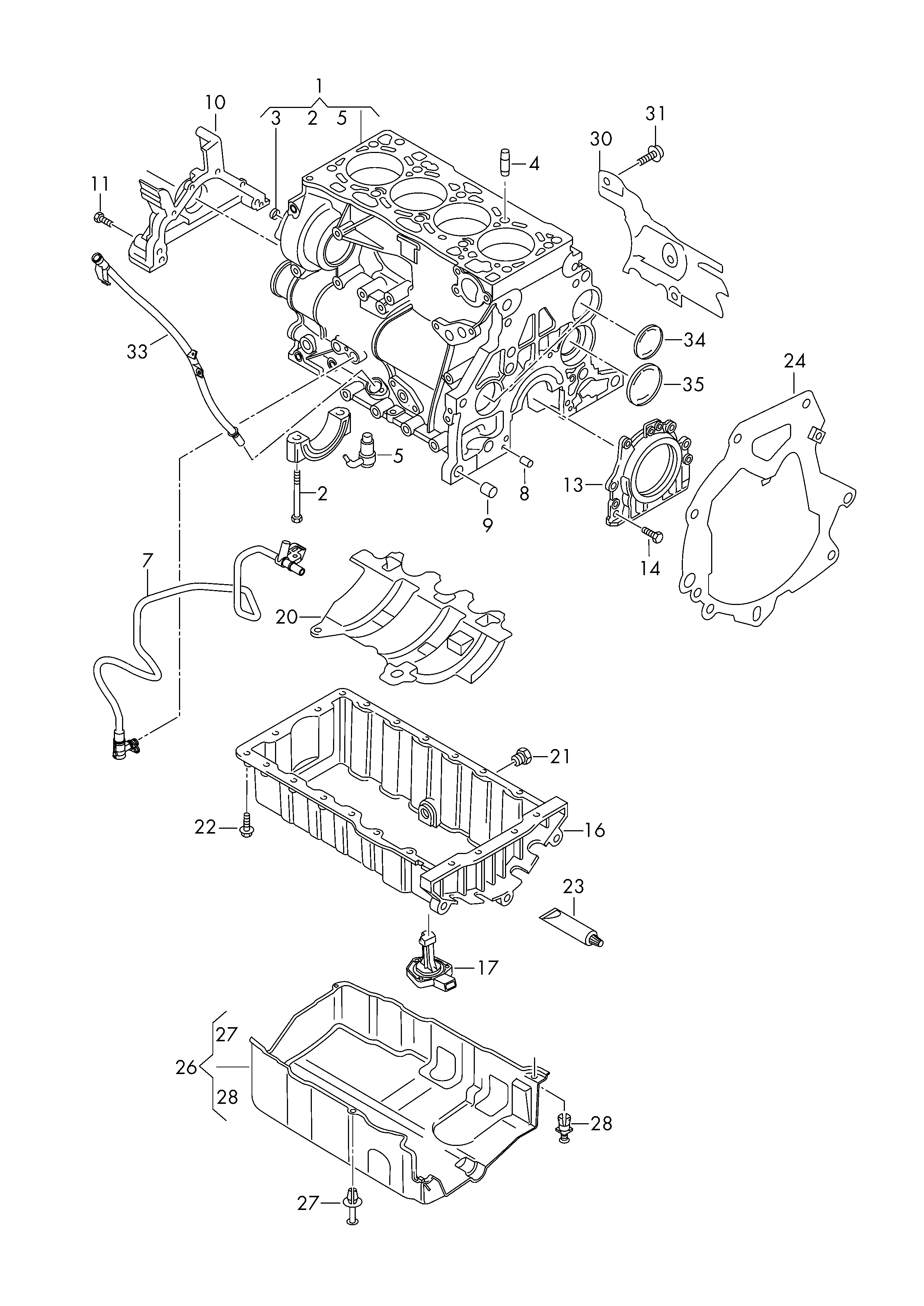 VW 04L 103 171 - Tesniaci krúżok kľukového hriadeľa parts5.com