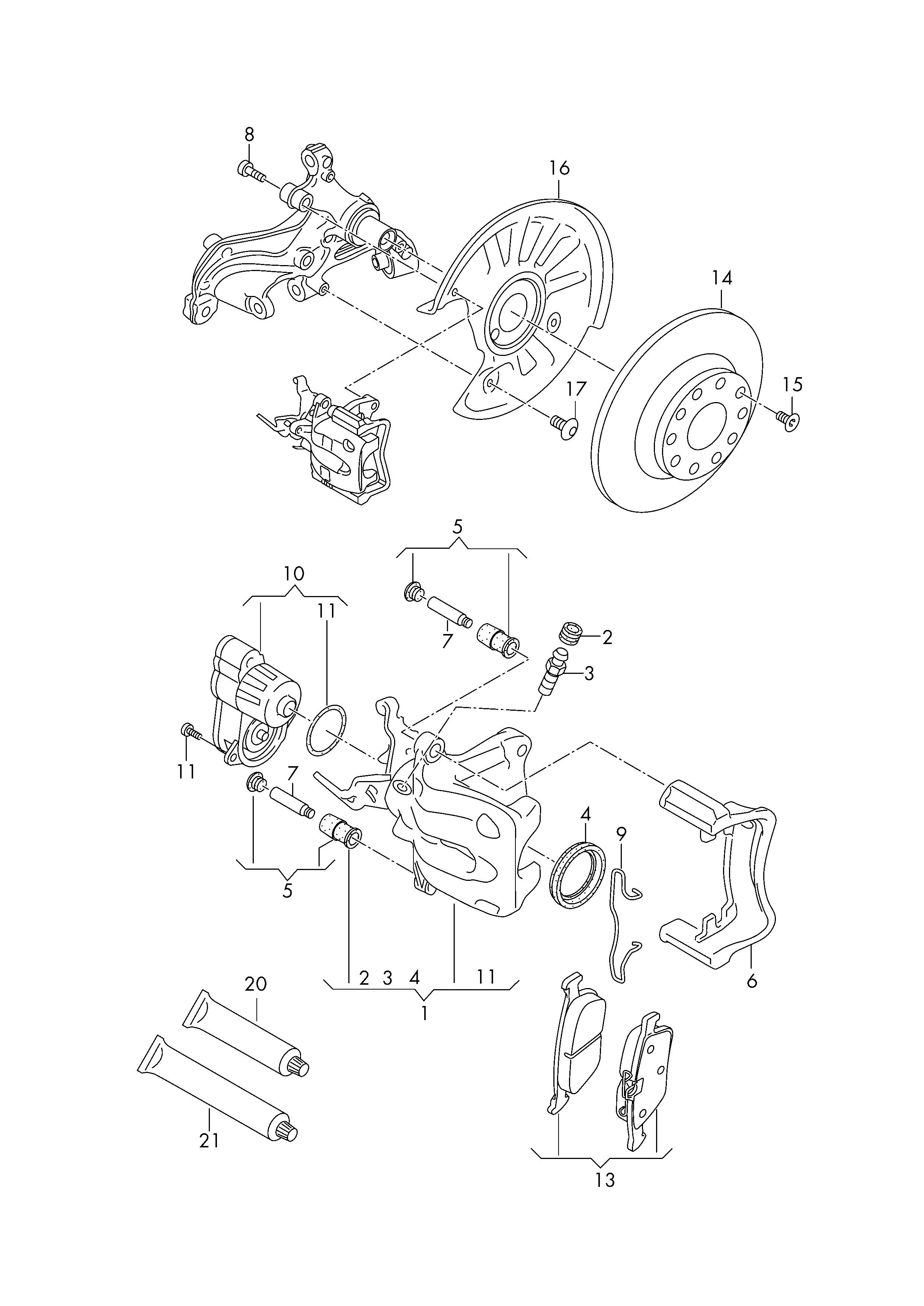 VAG 3Q0 698 451 B - Sada brzdových destiček, kotoučová brzda parts5.com