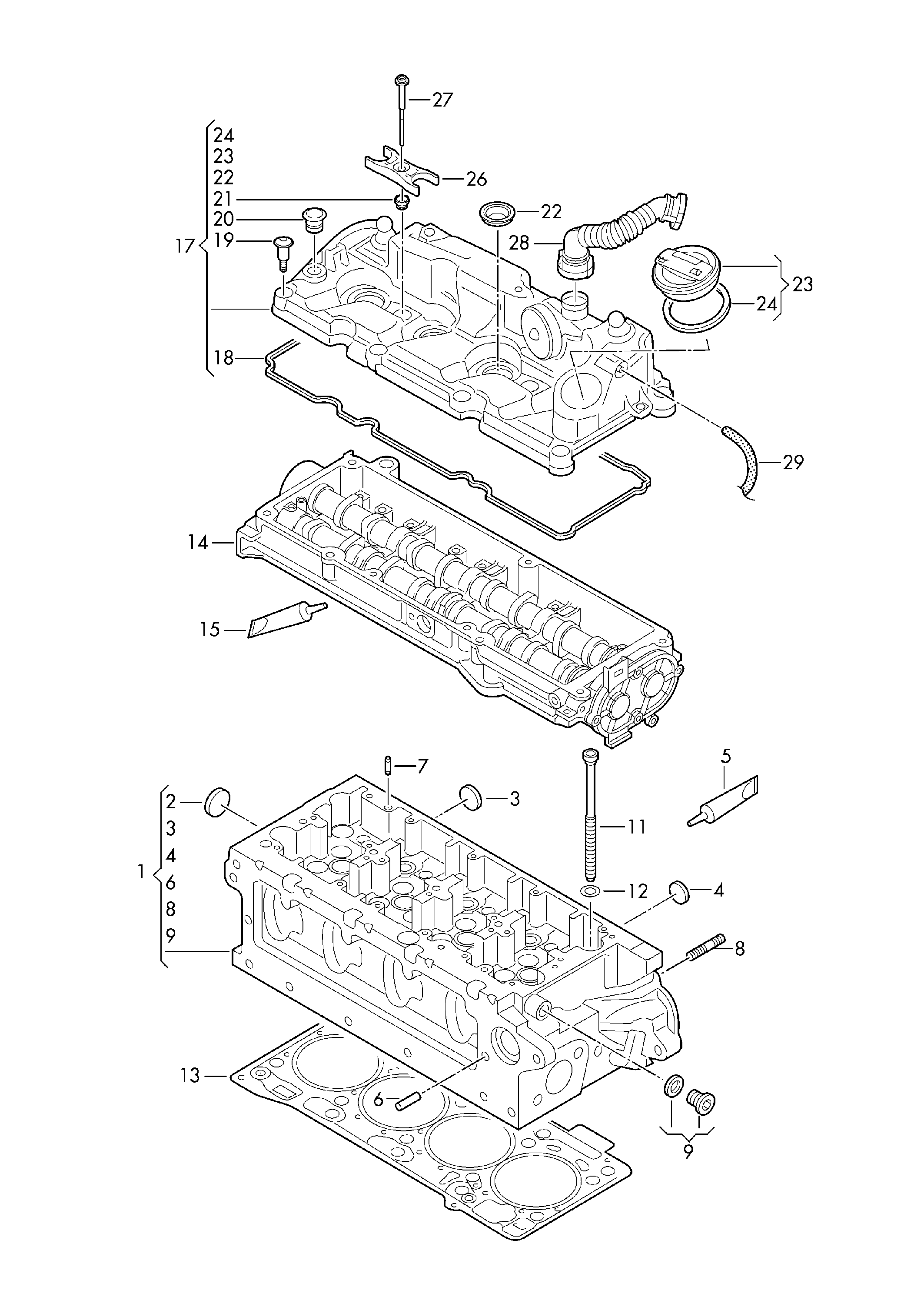 AUDI 04L 103 483 - Gasket, cylinder head cover parts5.com