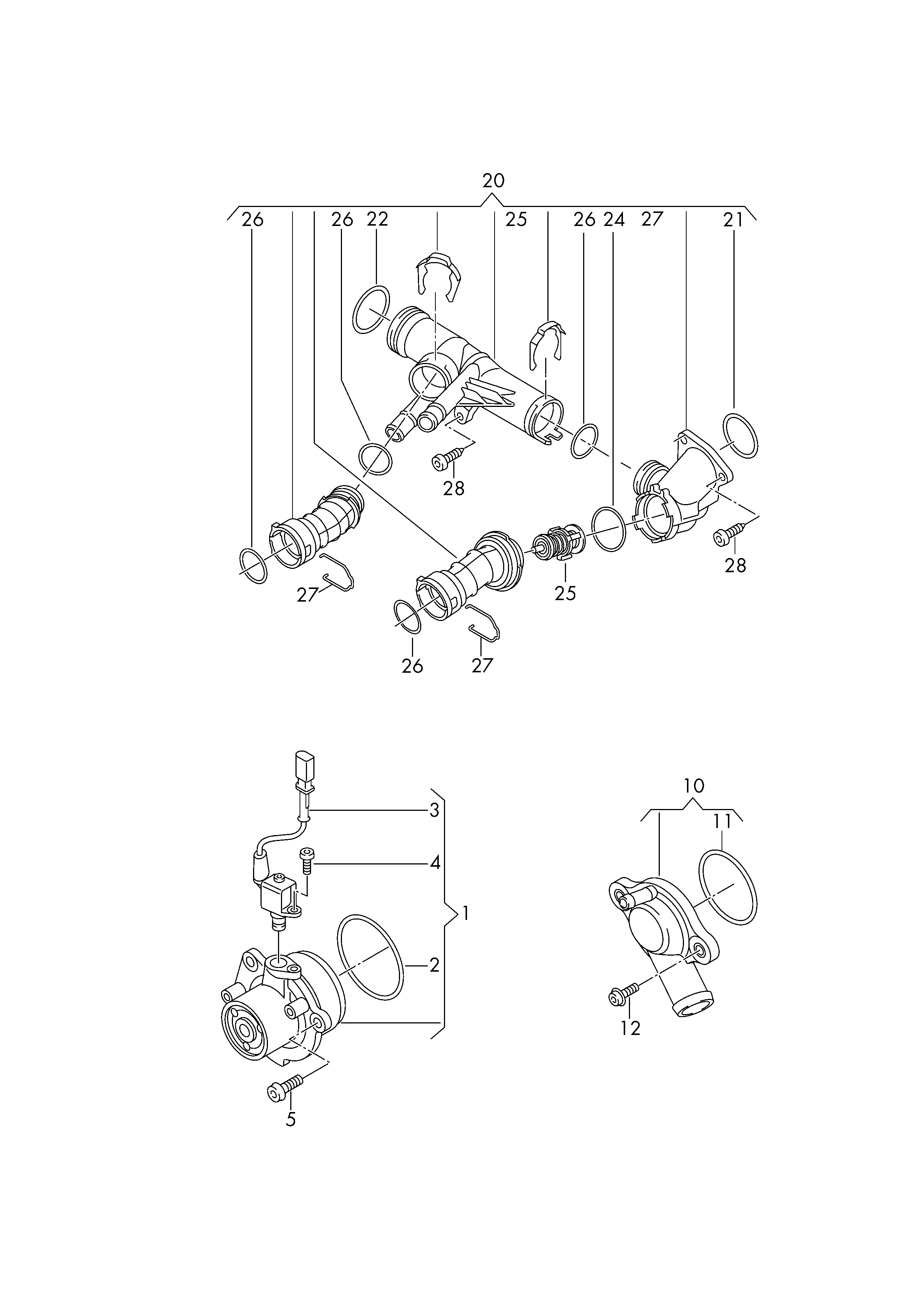 AUDI 04L 121 113 C - Thermostat, coolant parts5.com