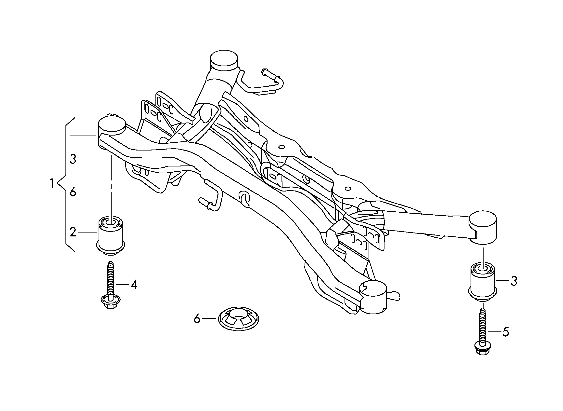 VW 5Q0 505 145 F - Втулка, балка моста parts5.com