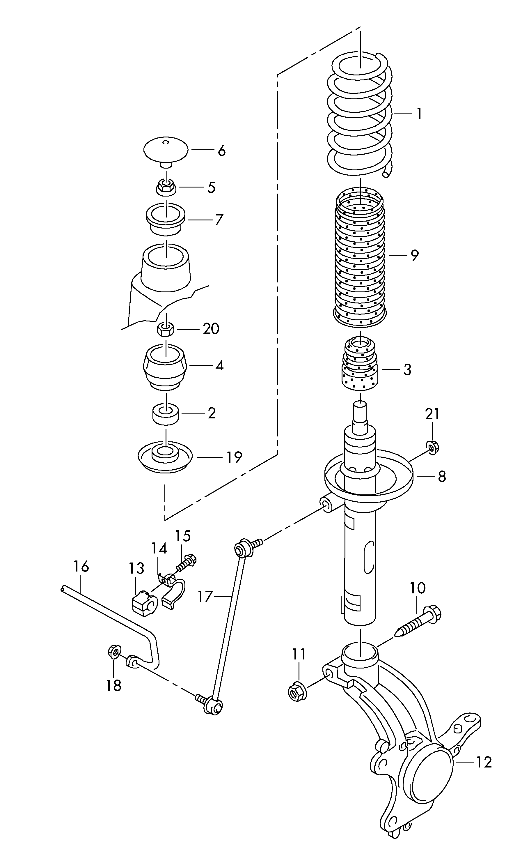 Seat 6R0 411 315 A - Brat / bieleta suspensie, stabilizator parts5.com