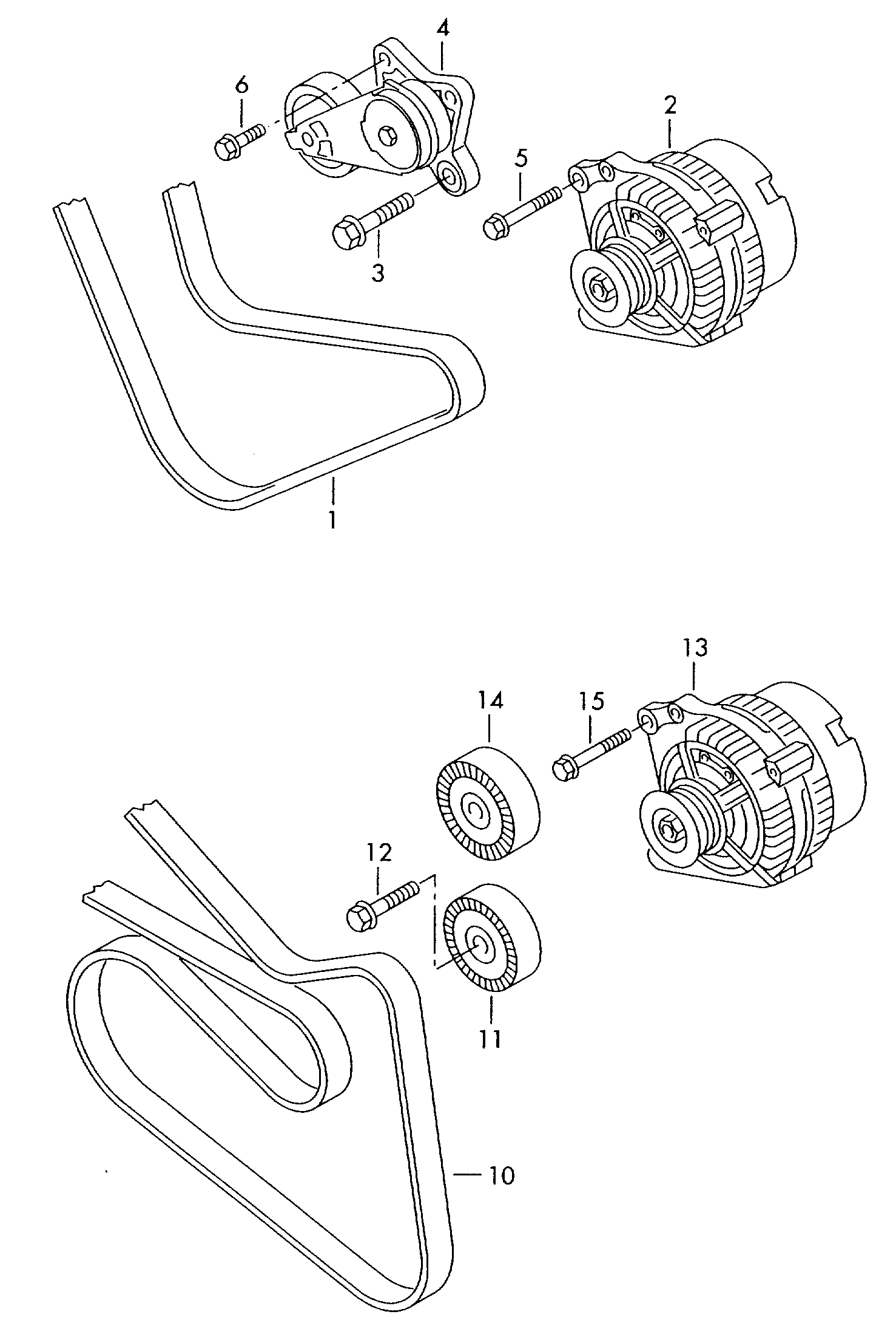 VAG 03C145299C - Tendeur de courroie, courroie trapézoïdale à nervures parts5.com