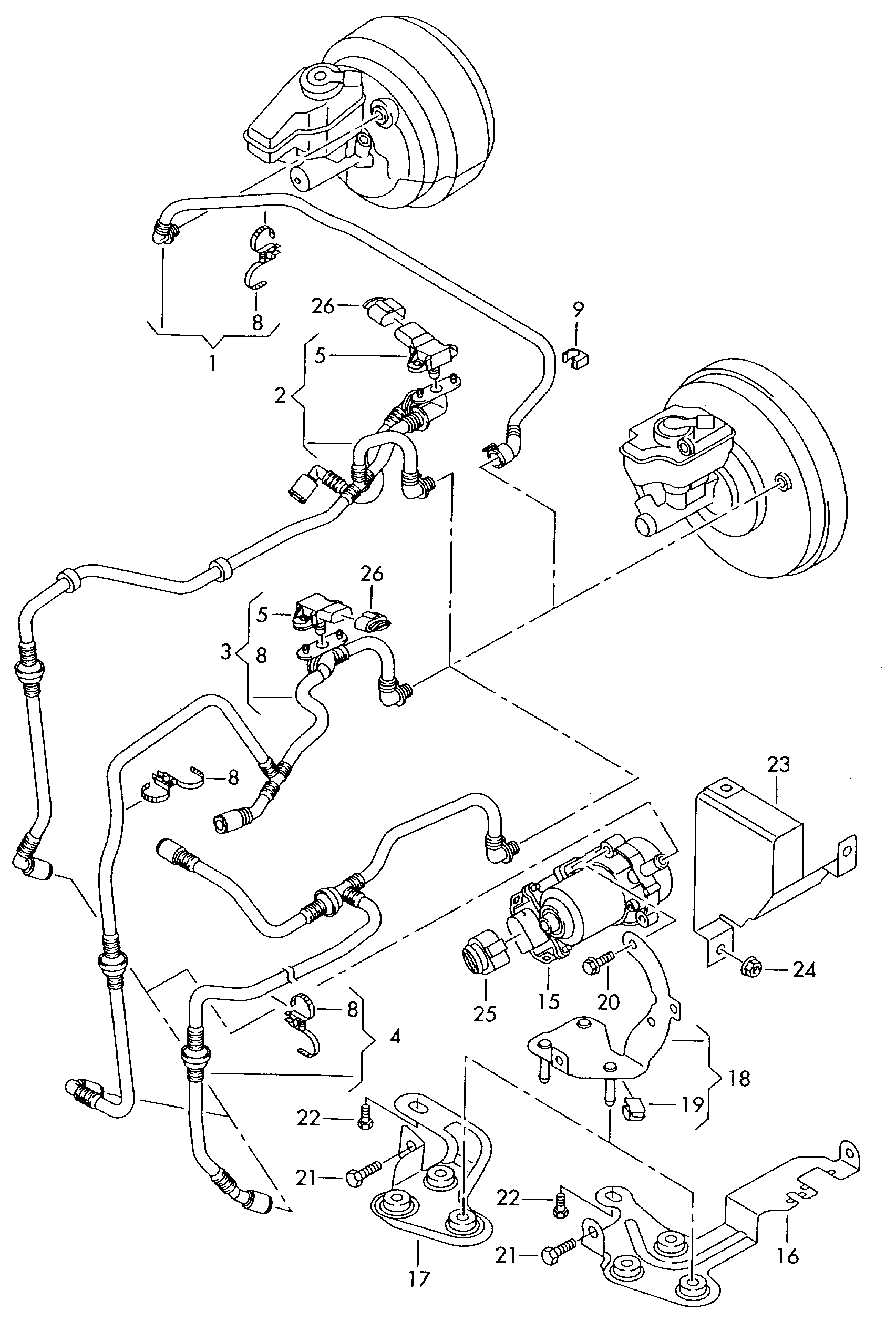 AUDI 1J0 612 181 B - Podtlačna pumpa, kočni sustav parts5.com