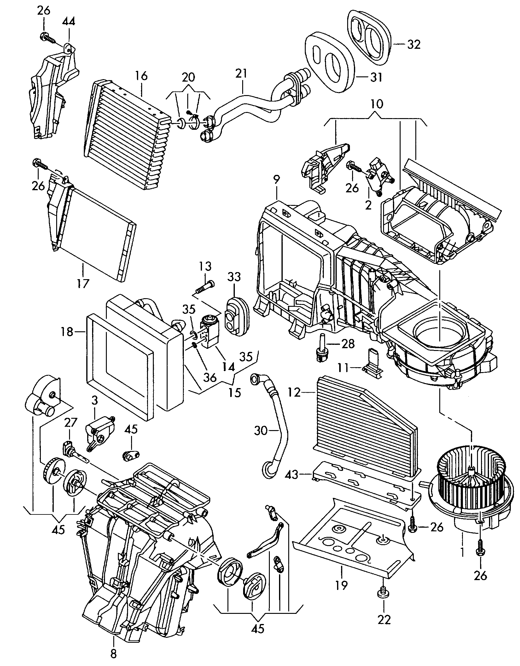 VW (FAW) 1K1 819 015 C - Ventilador habitáculo parts5.com