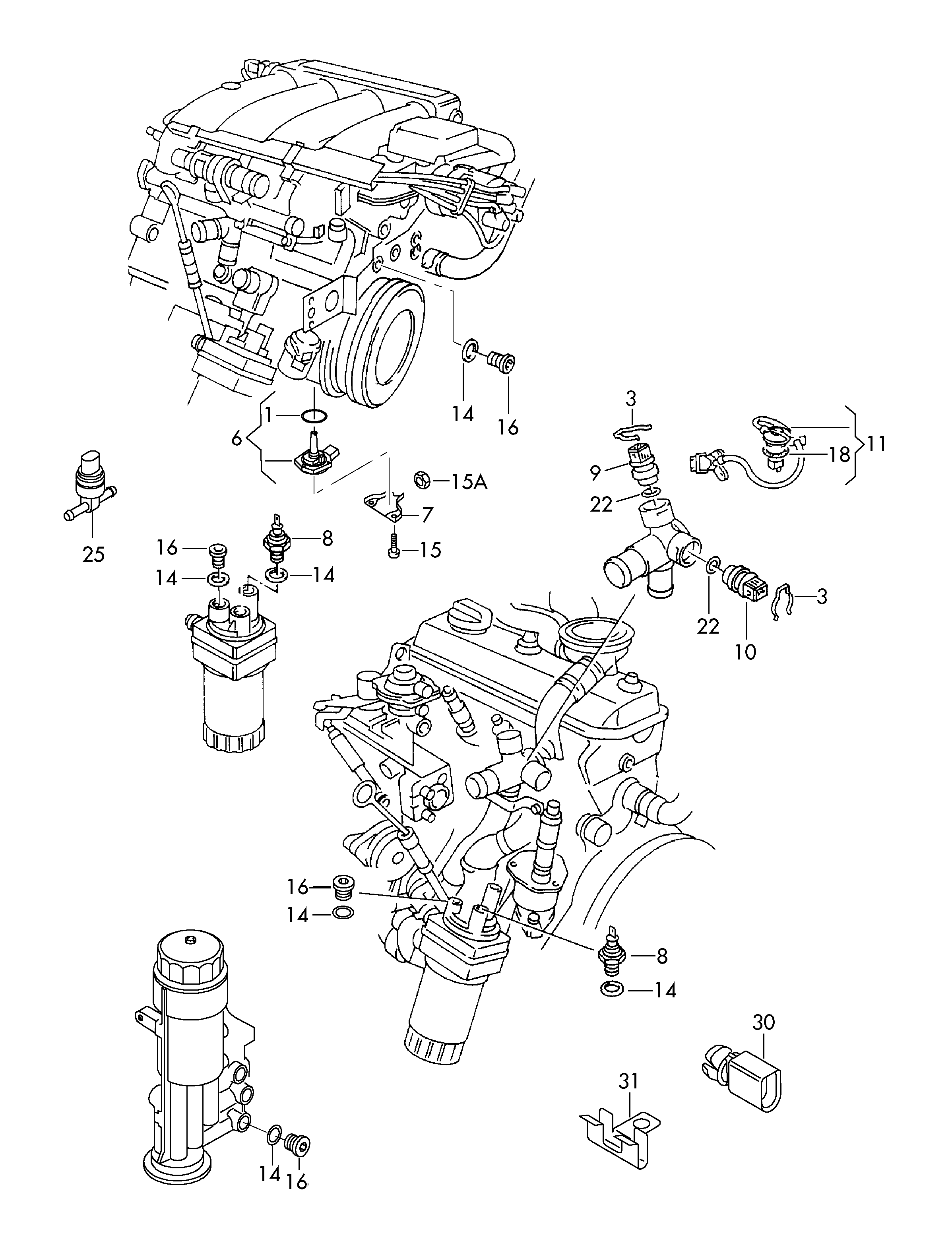 VAG 03F919501A - Soğutucu akışkan sıcaklık sensörü parts5.com