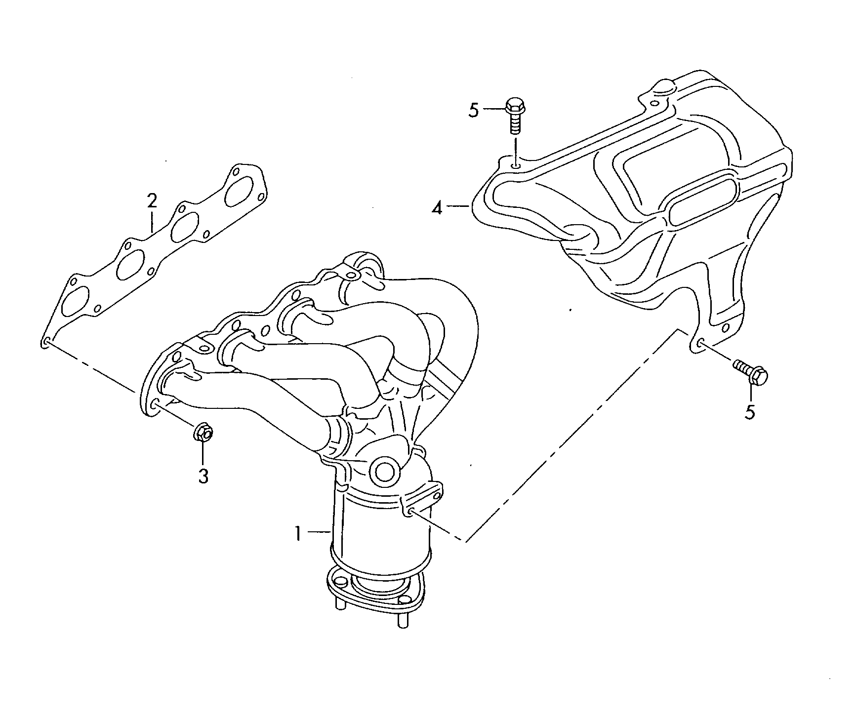 VW 036253020QX - Catalizador parts5.com