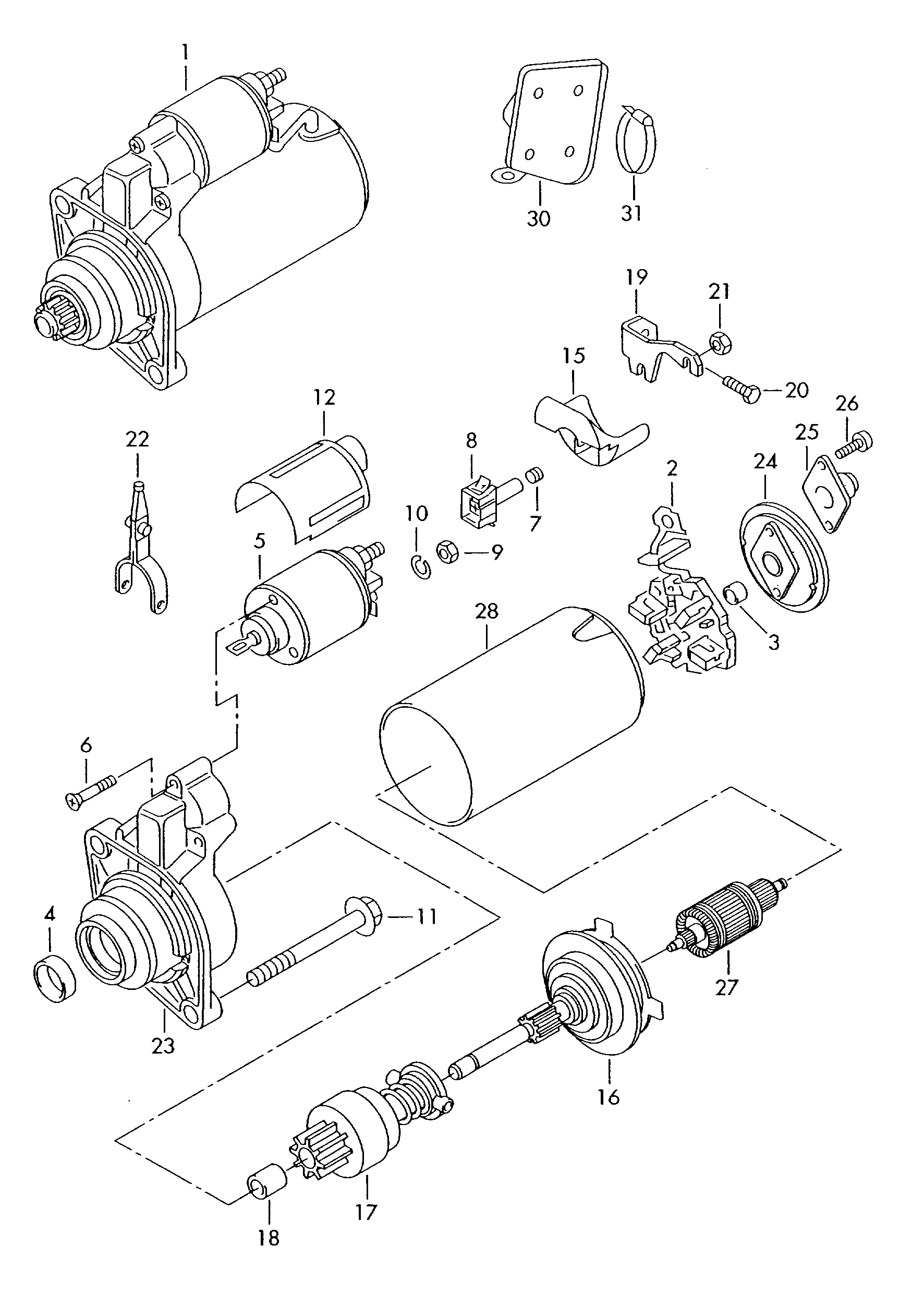 VW 06B 911 023 A - Önindító parts5.com