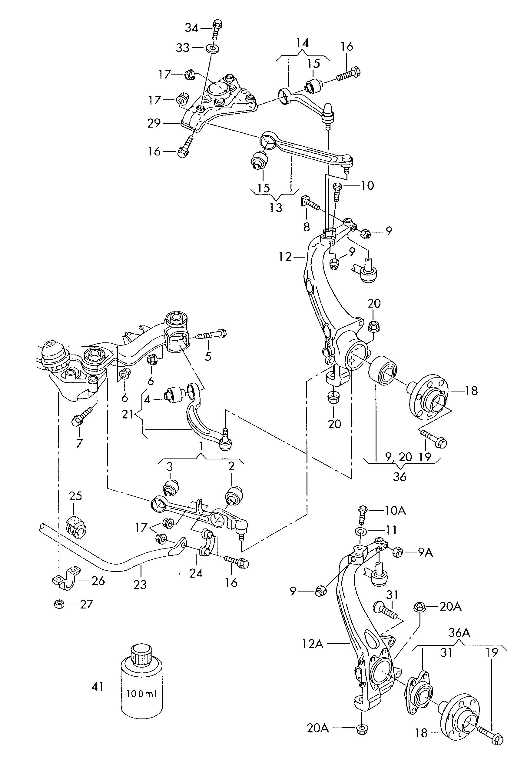 AUDI N   908 484 04 - Piulita parts5.com