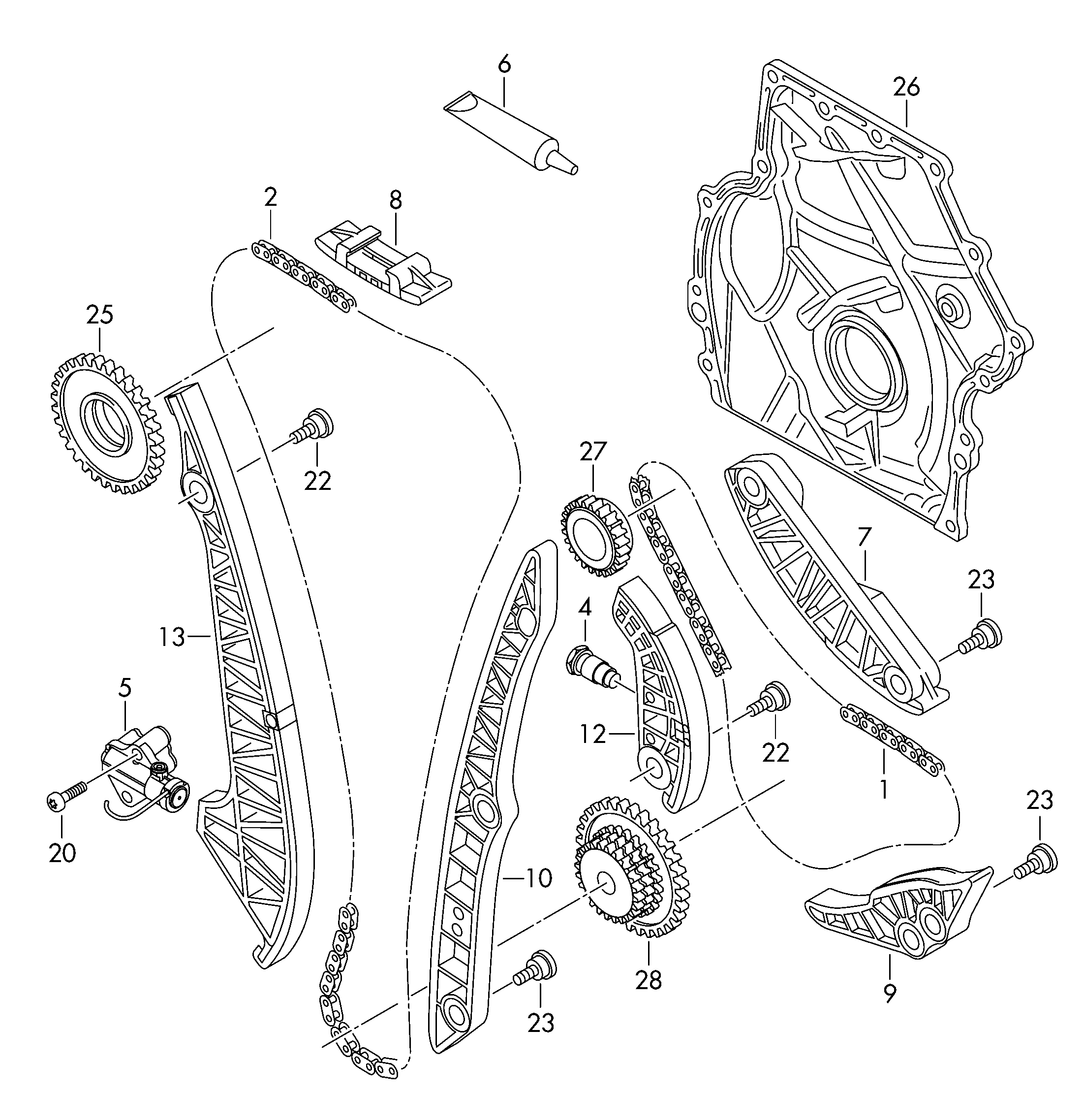 AUDI 06H109467AR - Timing Chain Kit parts5.com