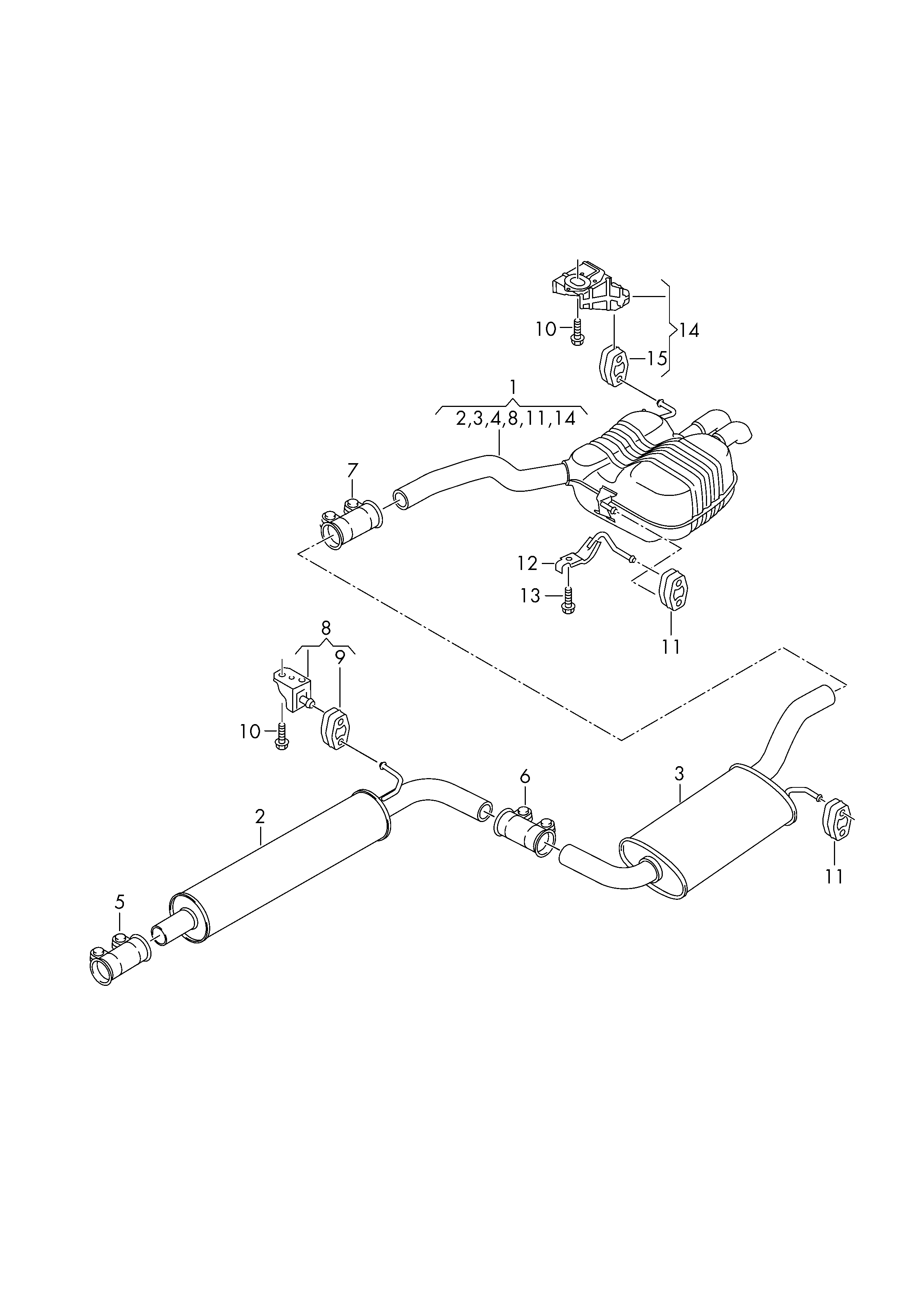 Skoda 1K0 253 141 T - Conector teava, sistem de esapament parts5.com