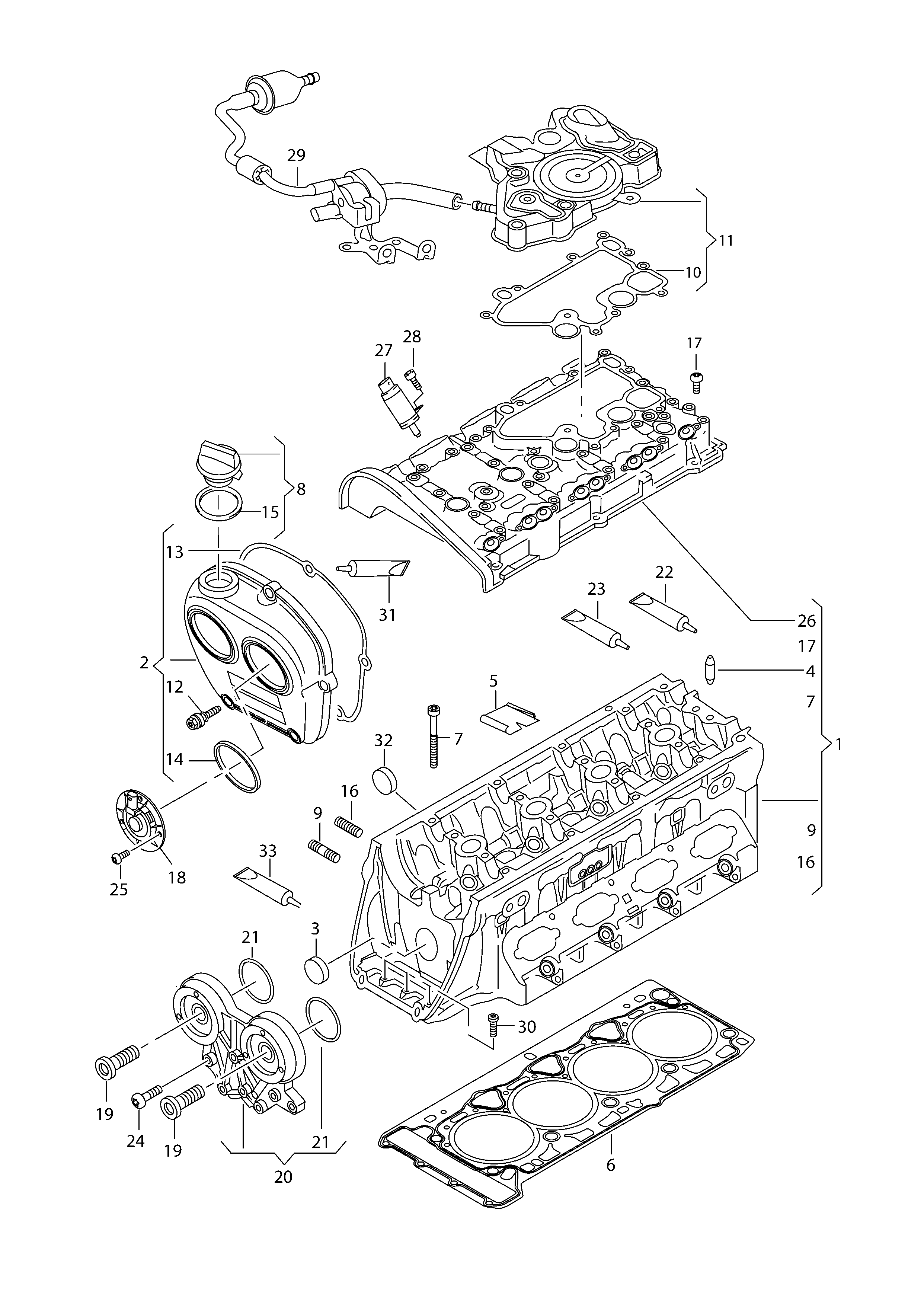 VW 06K103495AT - Olajleválasztó, forgattyúsház szellőztetés parts5.com