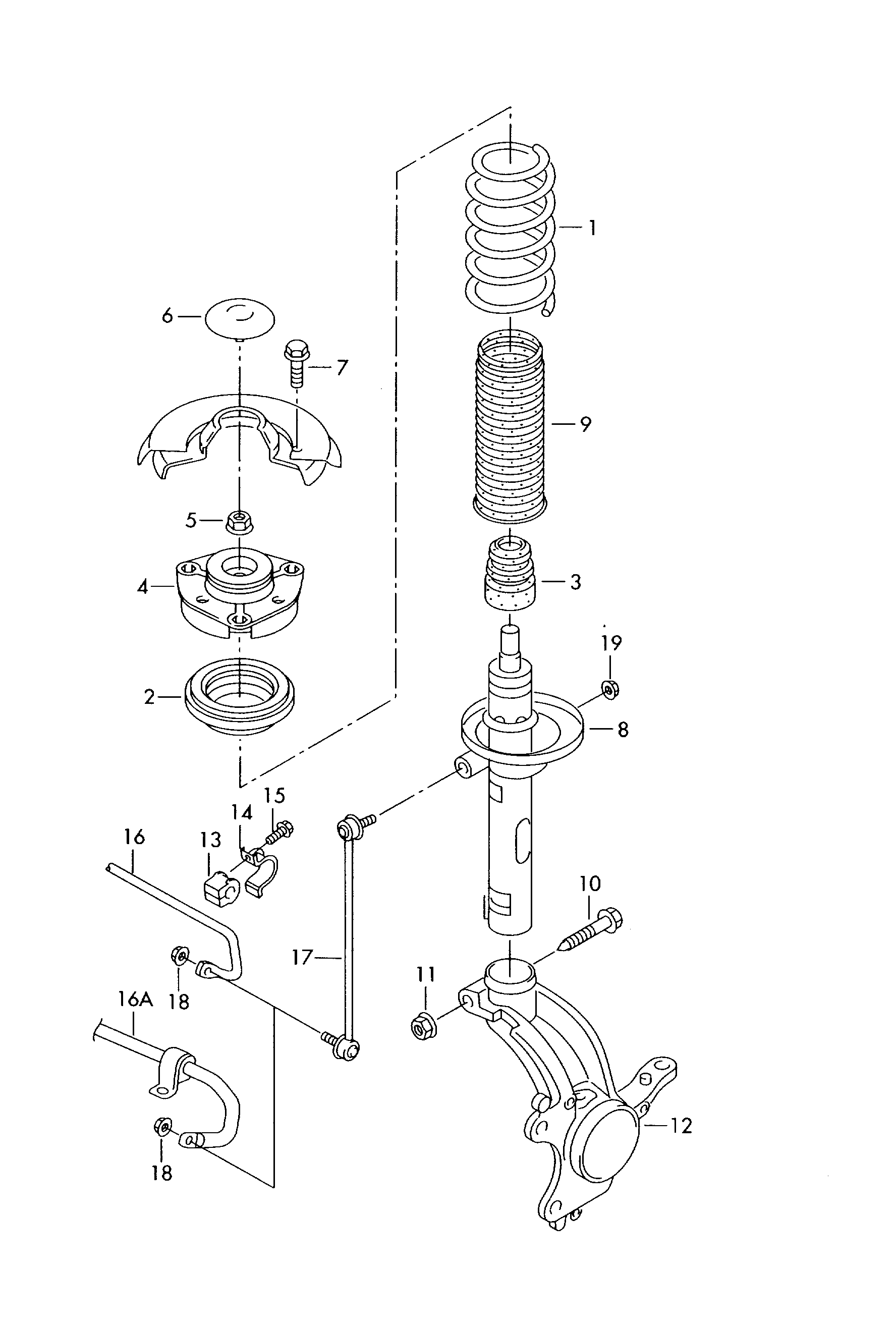 VAG 6Q0413031BL - Amortyzator parts5.com