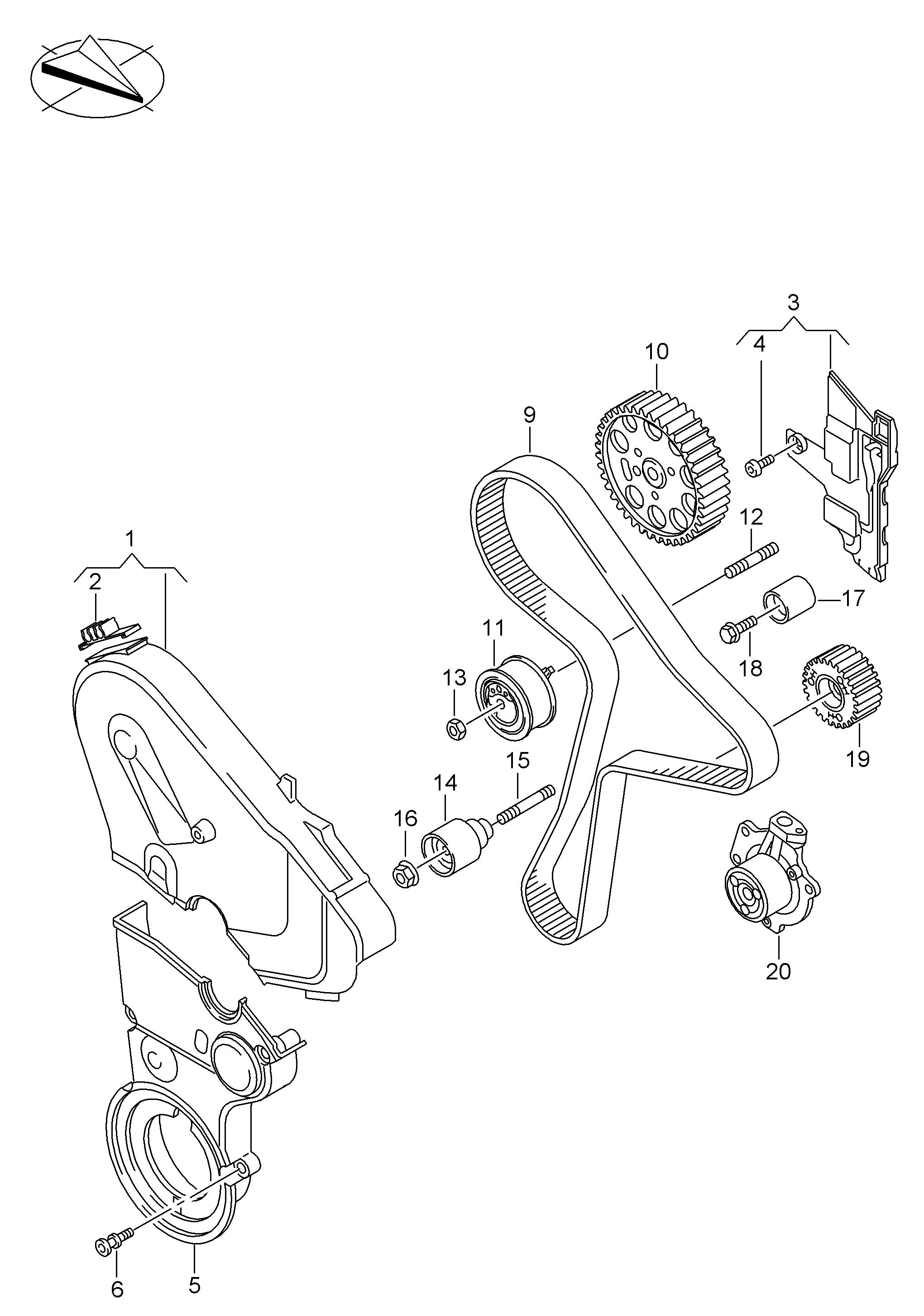 Seat 04L 109 119 A - Zestaw paska rozrządu parts5.com