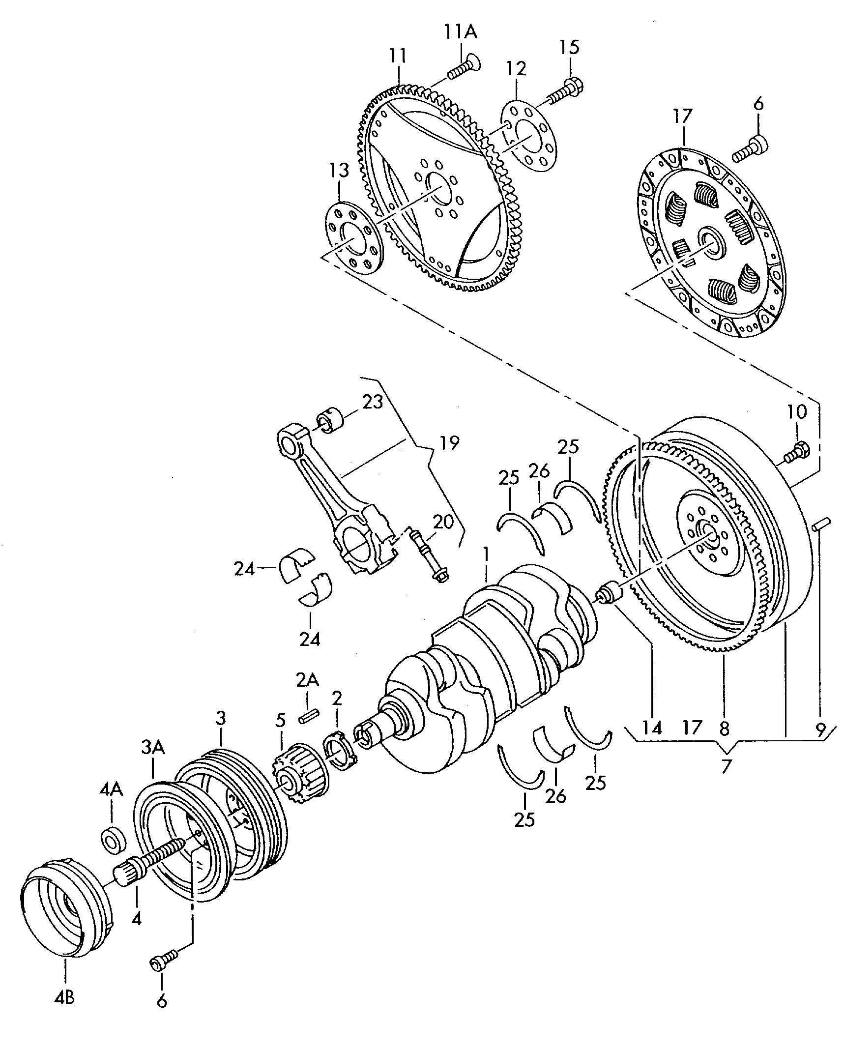 AUDI 059 105 251 M - Шкив коленчатого вала parts5.com