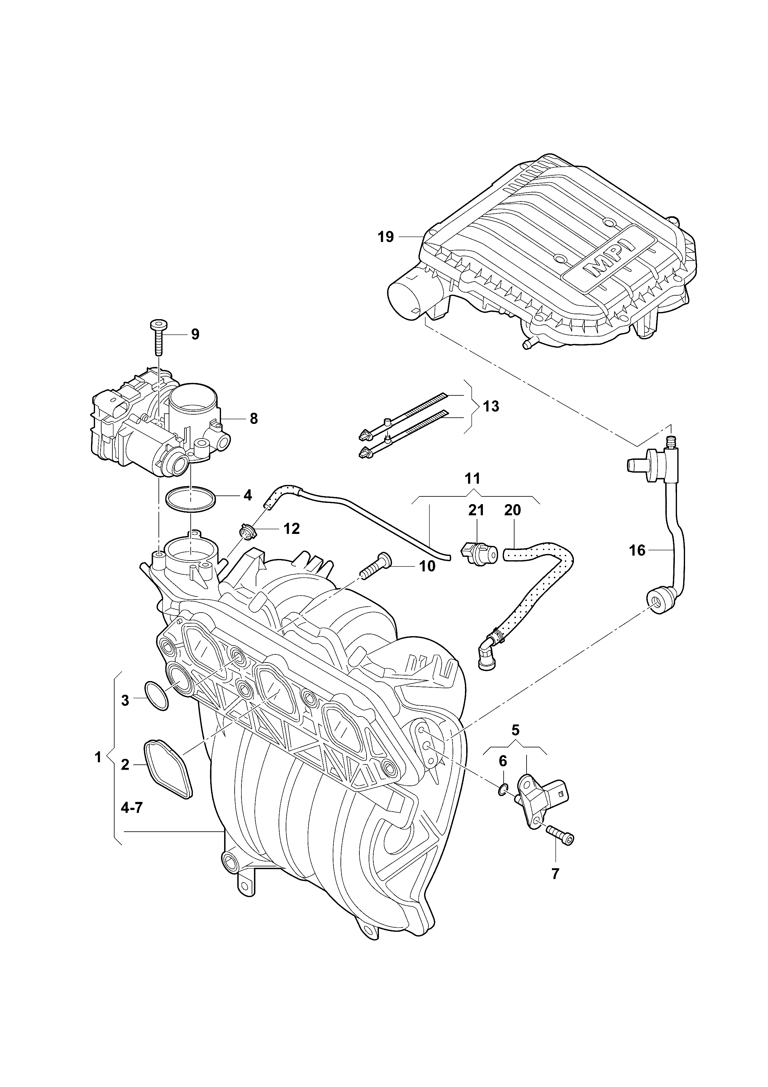 Skoda 03C 133 073 D - Τσιμούχα, περίβλημα πολλαπλής εισαγωγής parts5.com