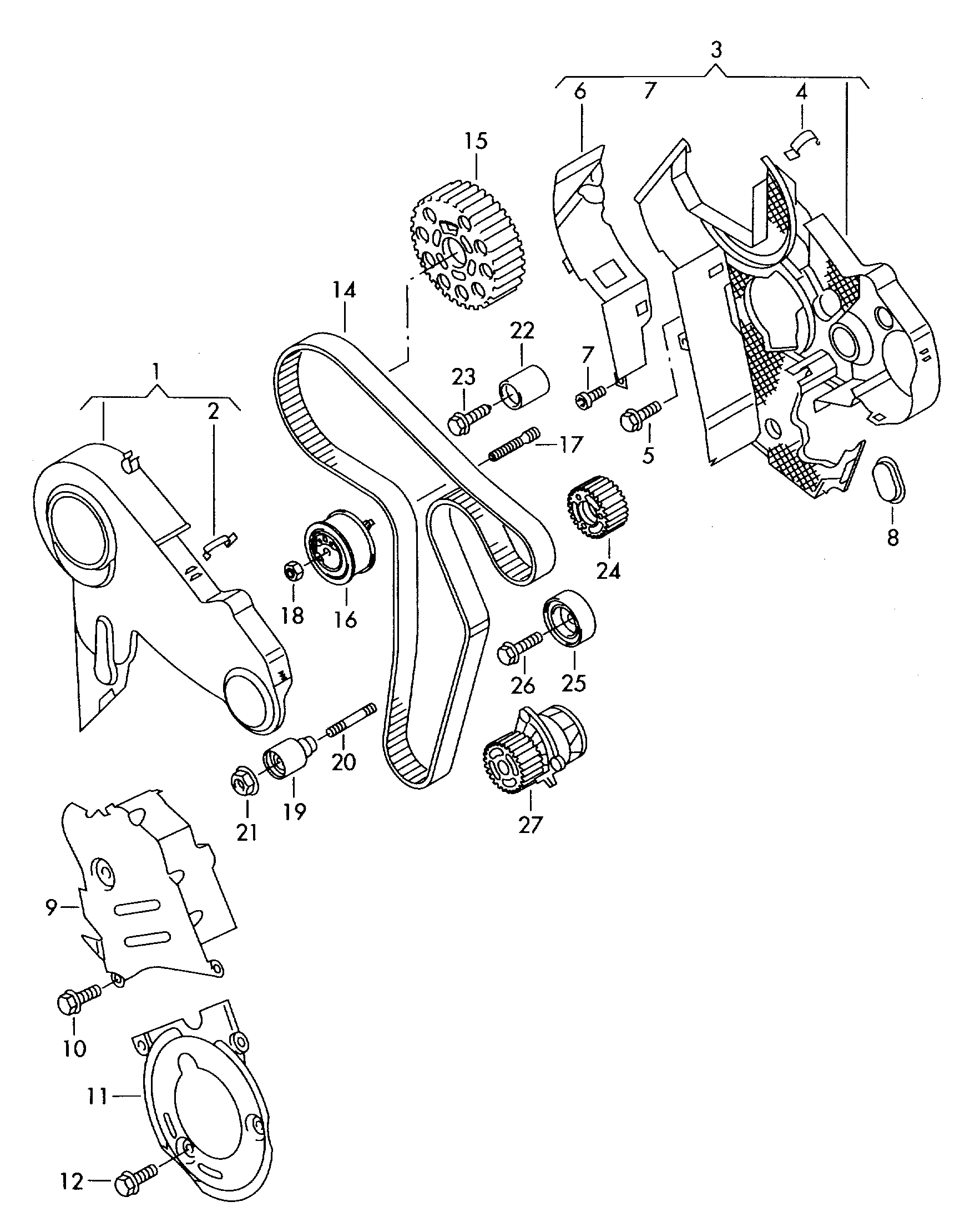 Skoda 03L 109 244 J - Deflection / Guide Pulley, timing belt parts5.com