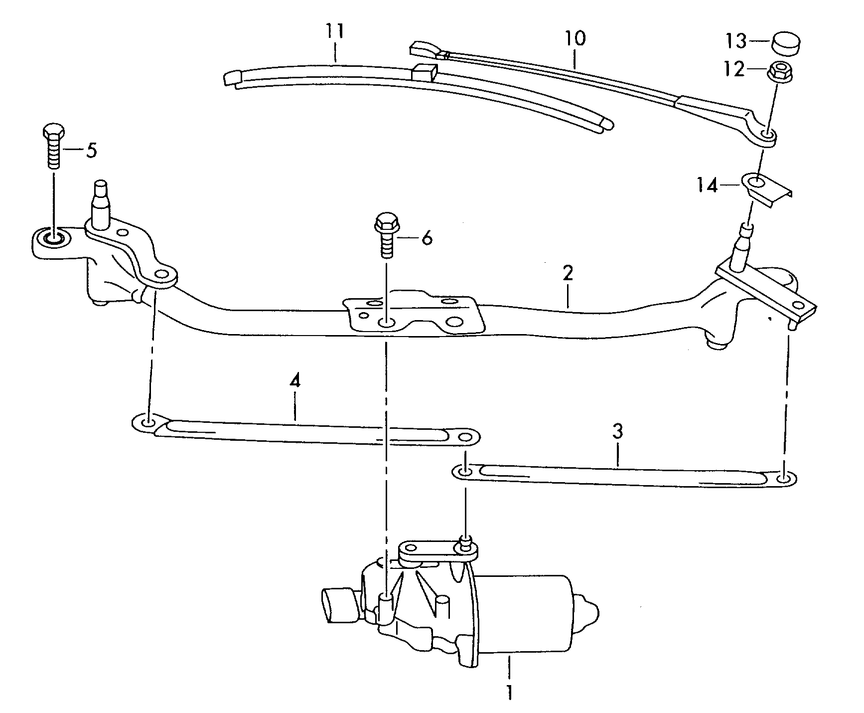 Skoda 1J0 955 456 - Legaturi stergator parbriz parts5.com