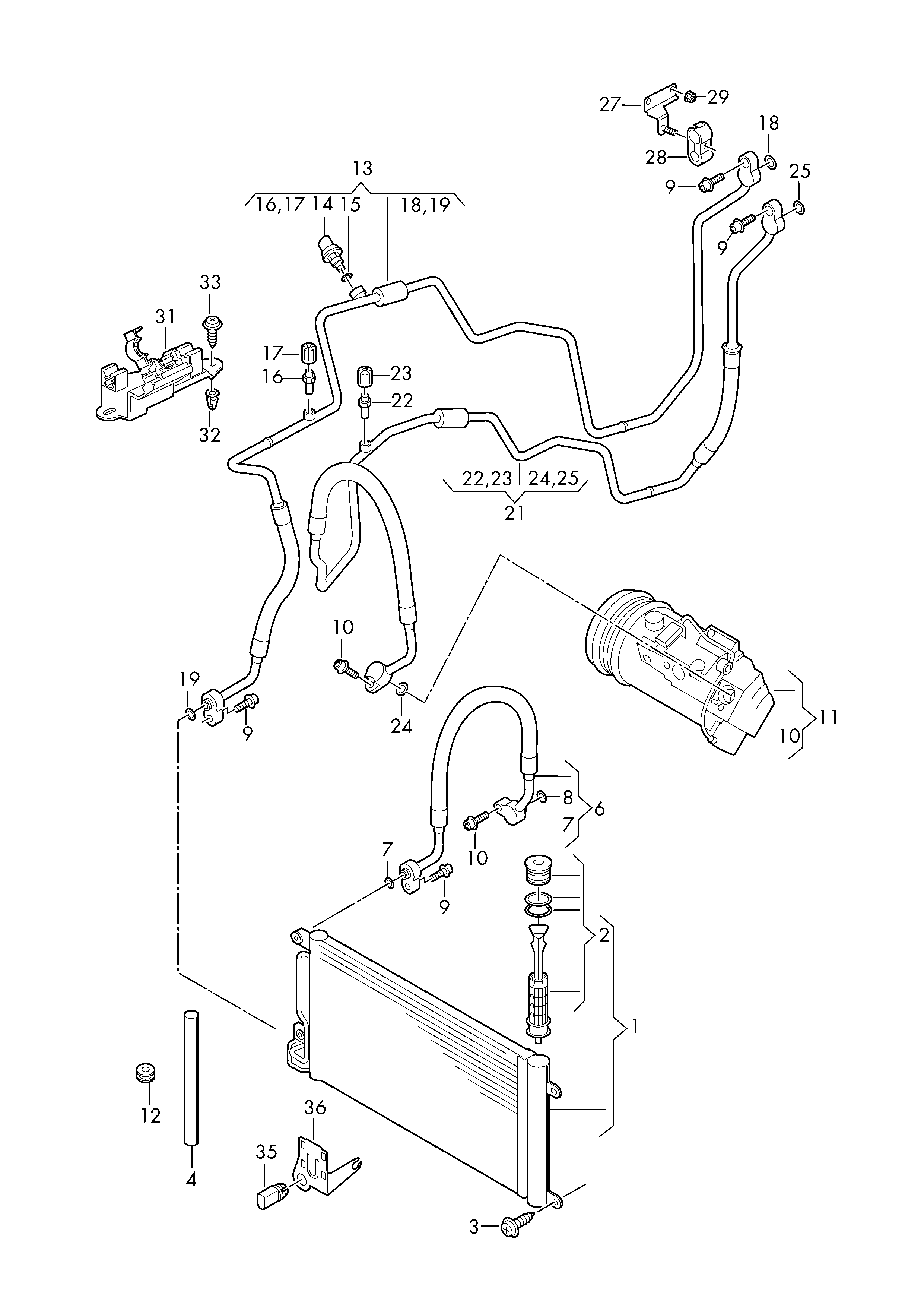 AUDI 6R0820411T - Condensator, climatizare parts5.com