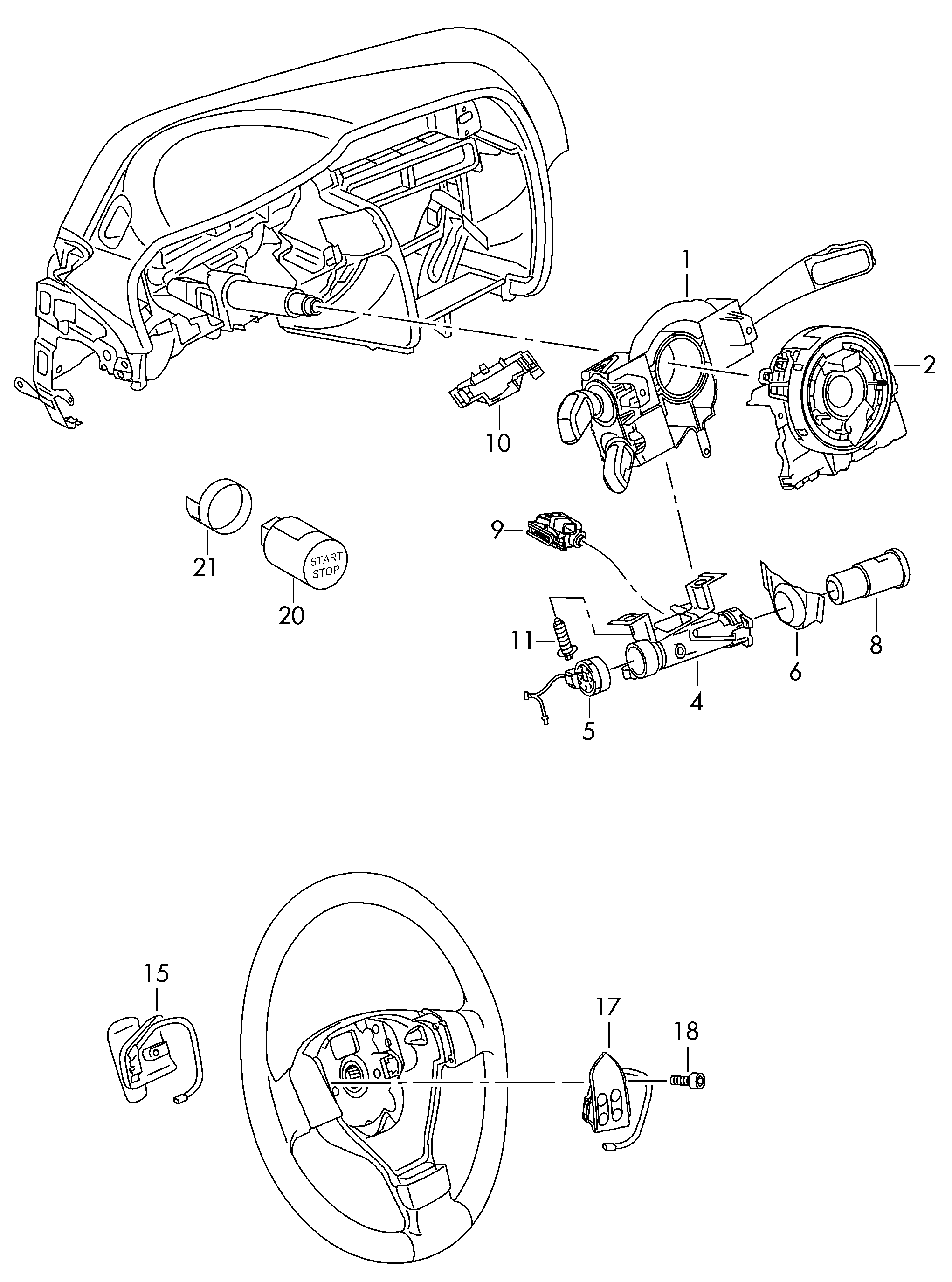 VAG 5Q0 953 549 C - Σπειροειδές ελατήριο, αερόσακος parts5.com