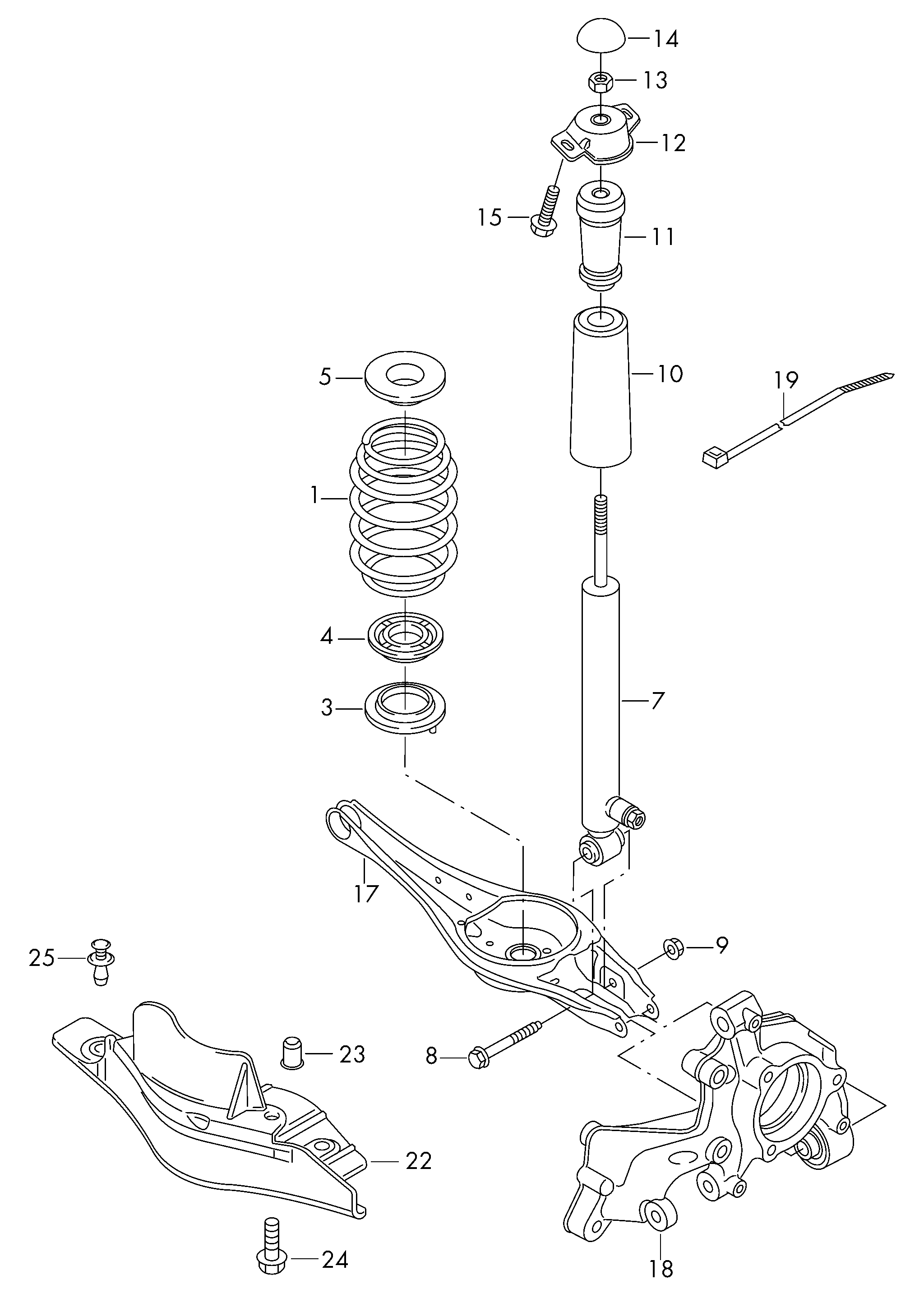 AUDI 5Q0 511 357 L - Rubber Buffer, suspension parts5.com