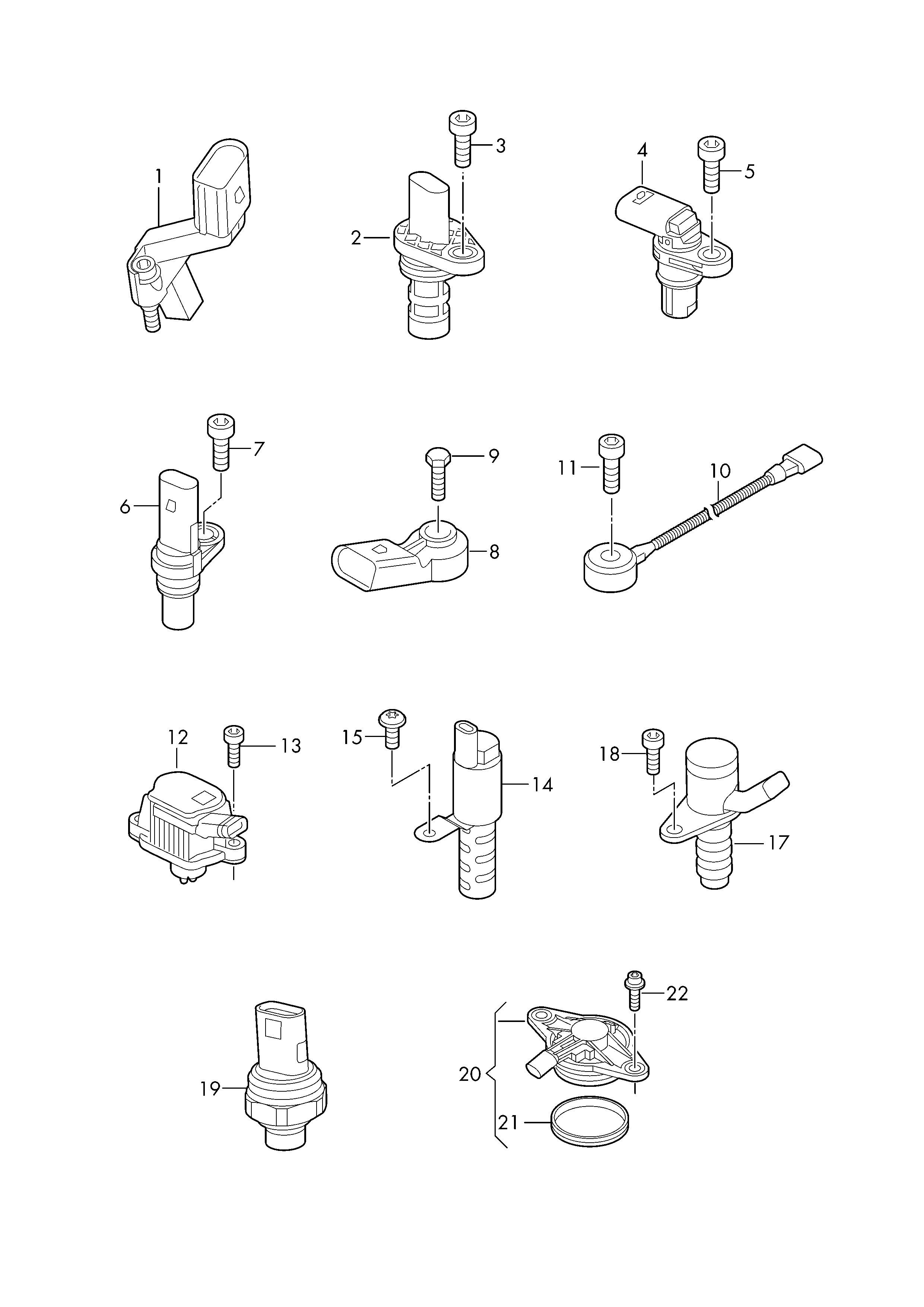 Seat 04L907601 - Sensor, camshaft position parts5.com