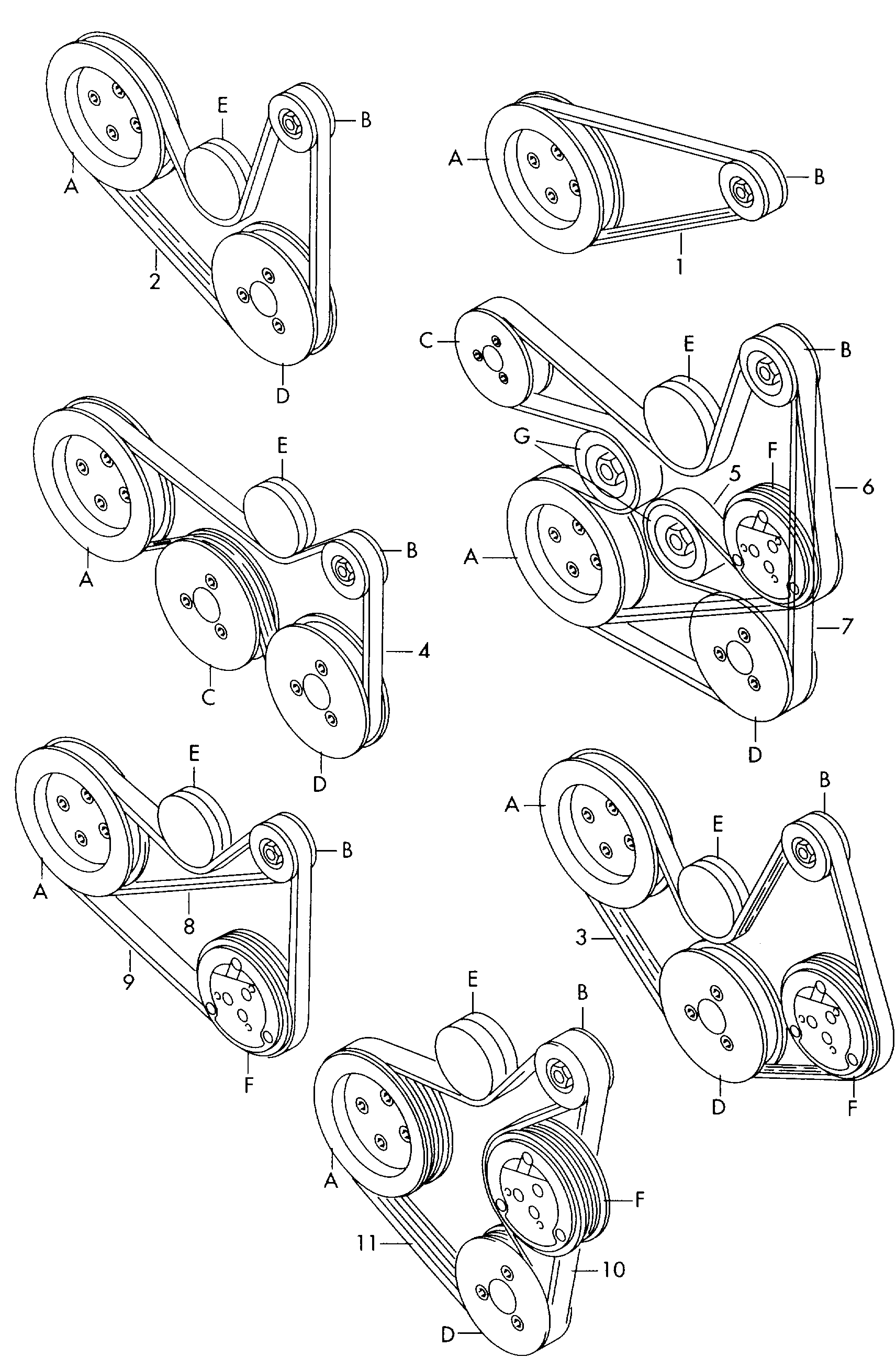 Seat 06F 260 849 E - Поликлиновой ремень parts5.com