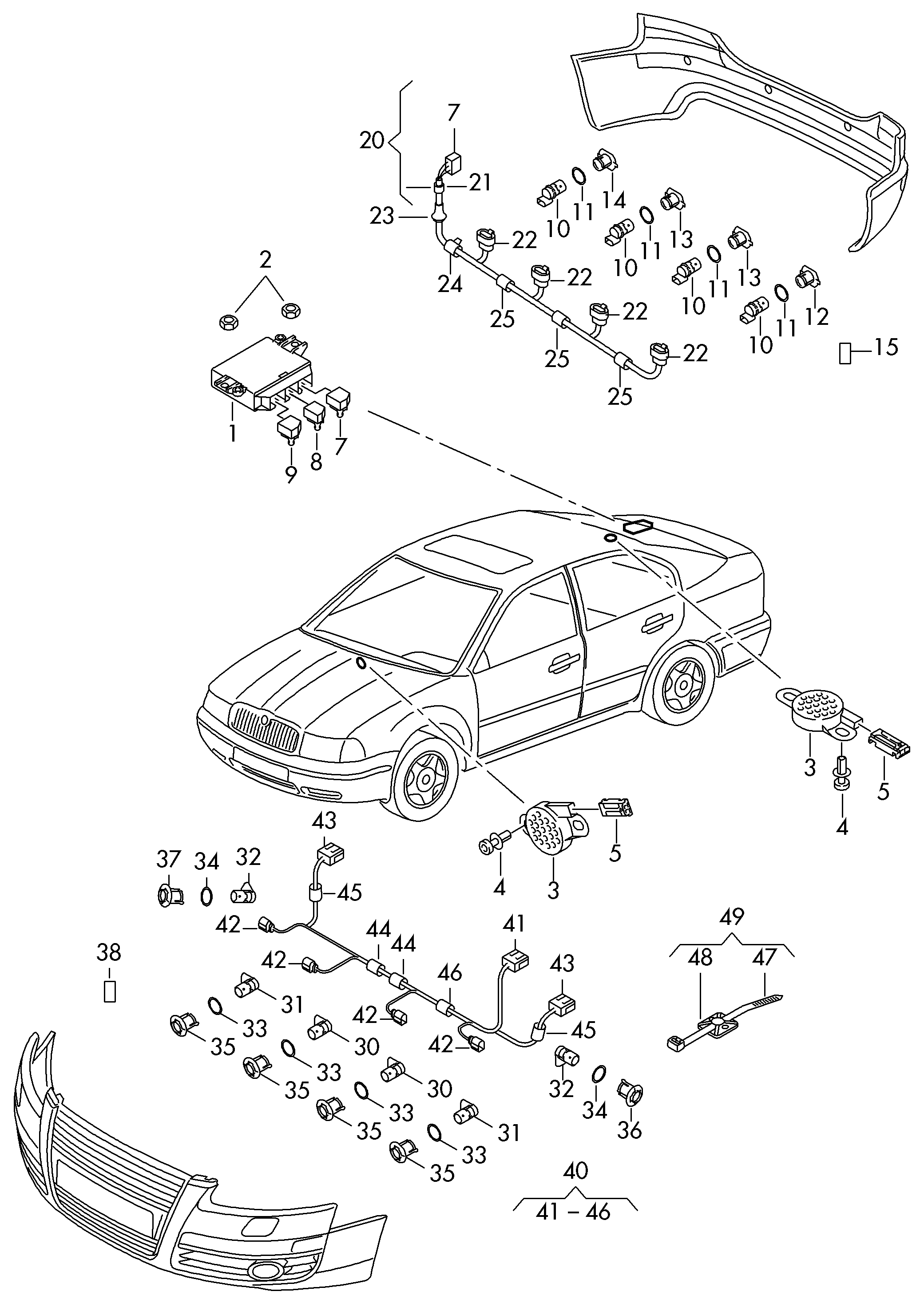 VW 4H0 919 275 A - Sensor, parkimisabi parts5.com