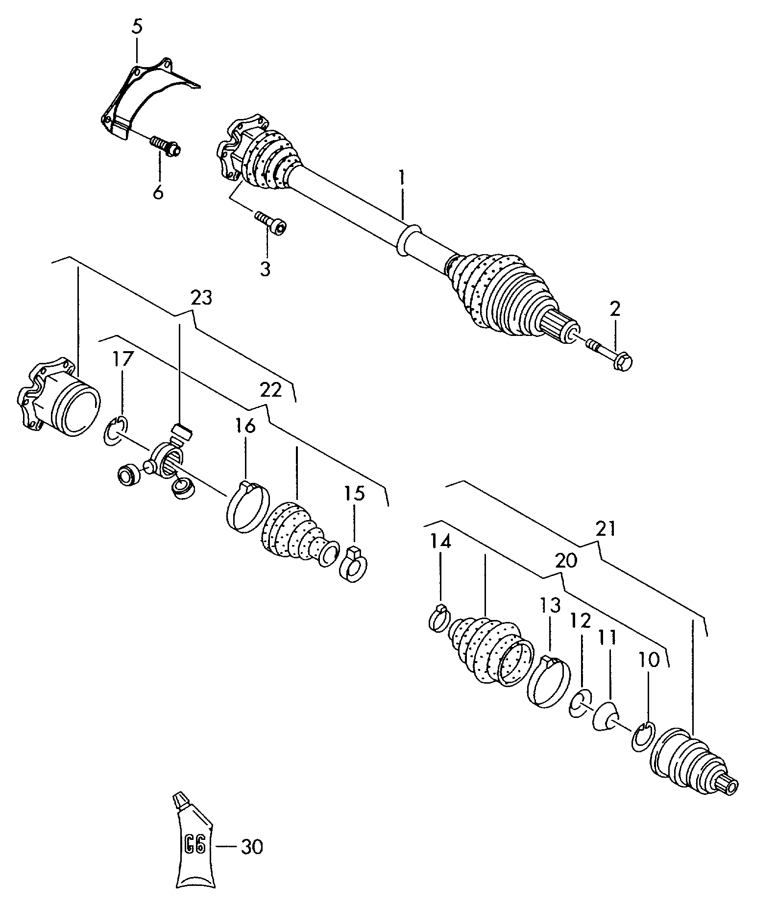 AUDI 1K0 498 201 D - Bellow, drive shaft parts5.com