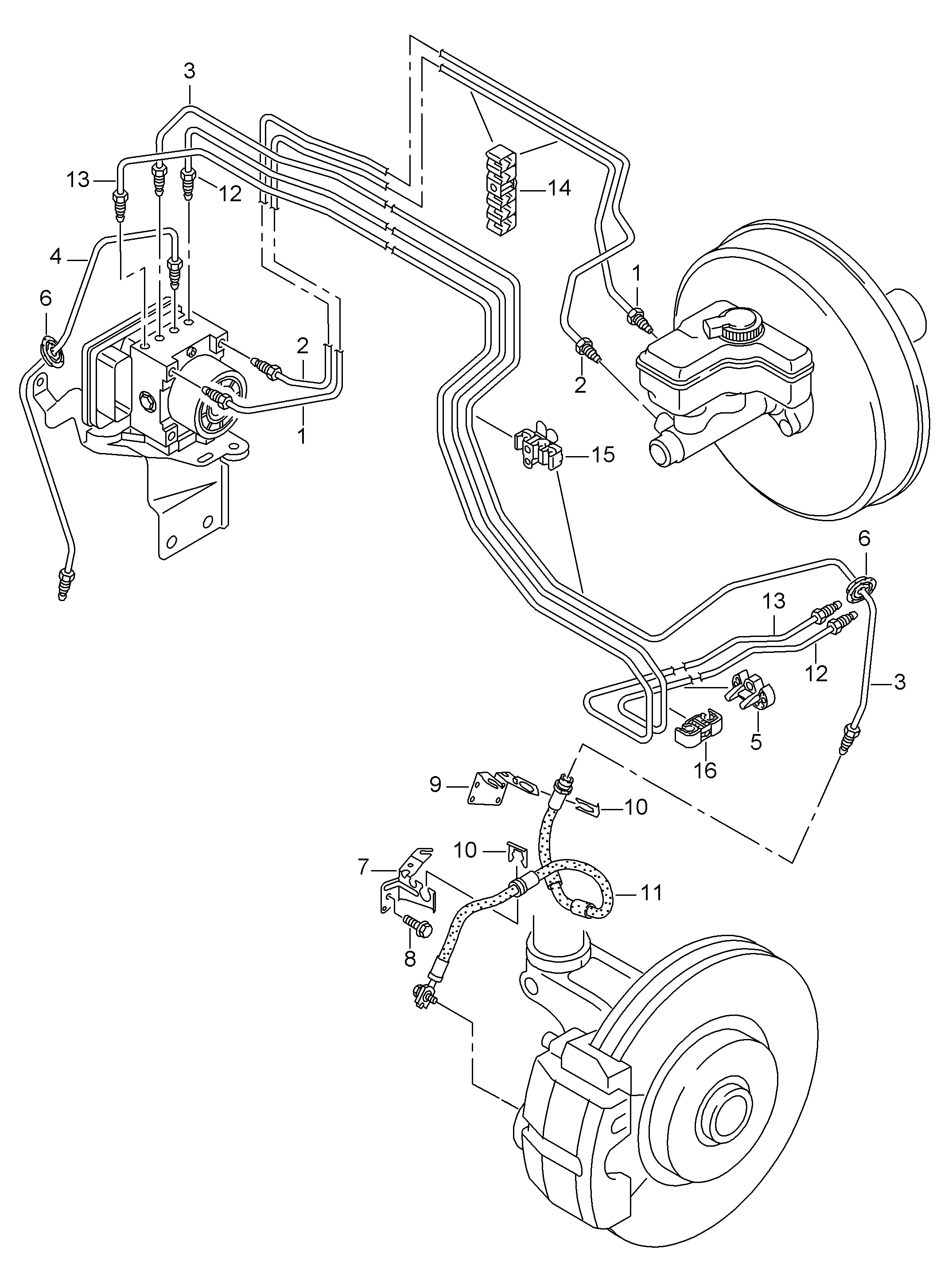 VAG 5Q0 611 701D - Pidurivoolik parts5.com