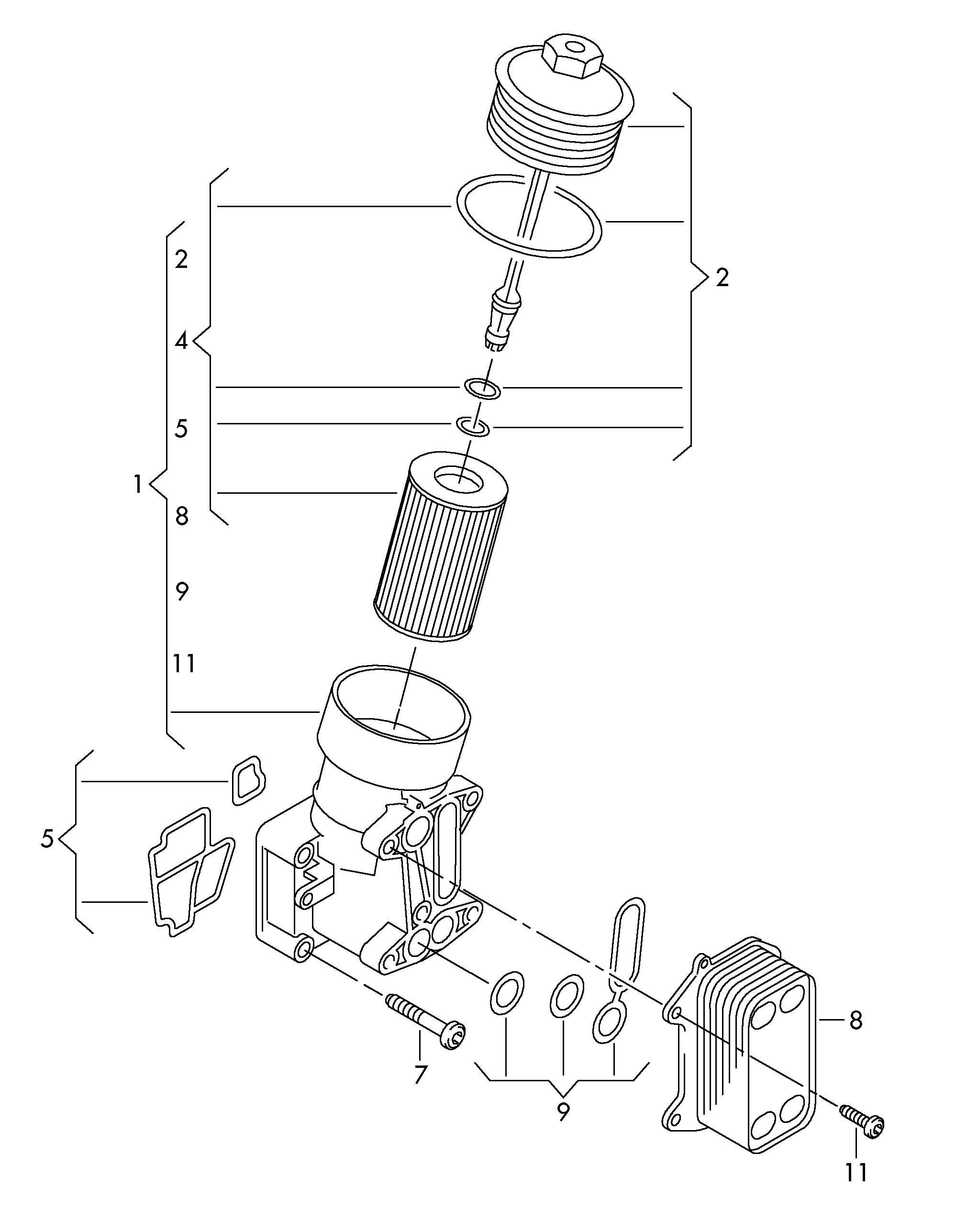 Skoda 03L 117 021 B - Uljni hladnjak, ulje za motor parts5.com