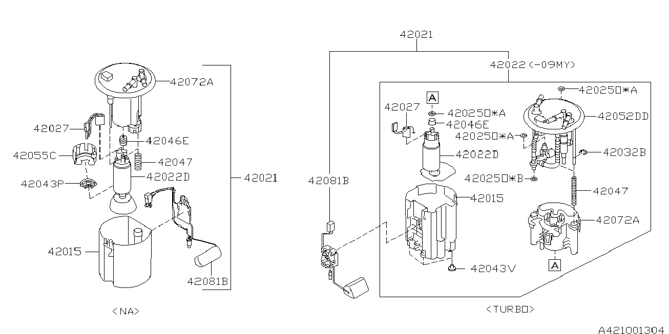 Subaru 42022SC020 - Üzemanyag-szivattyú parts5.com