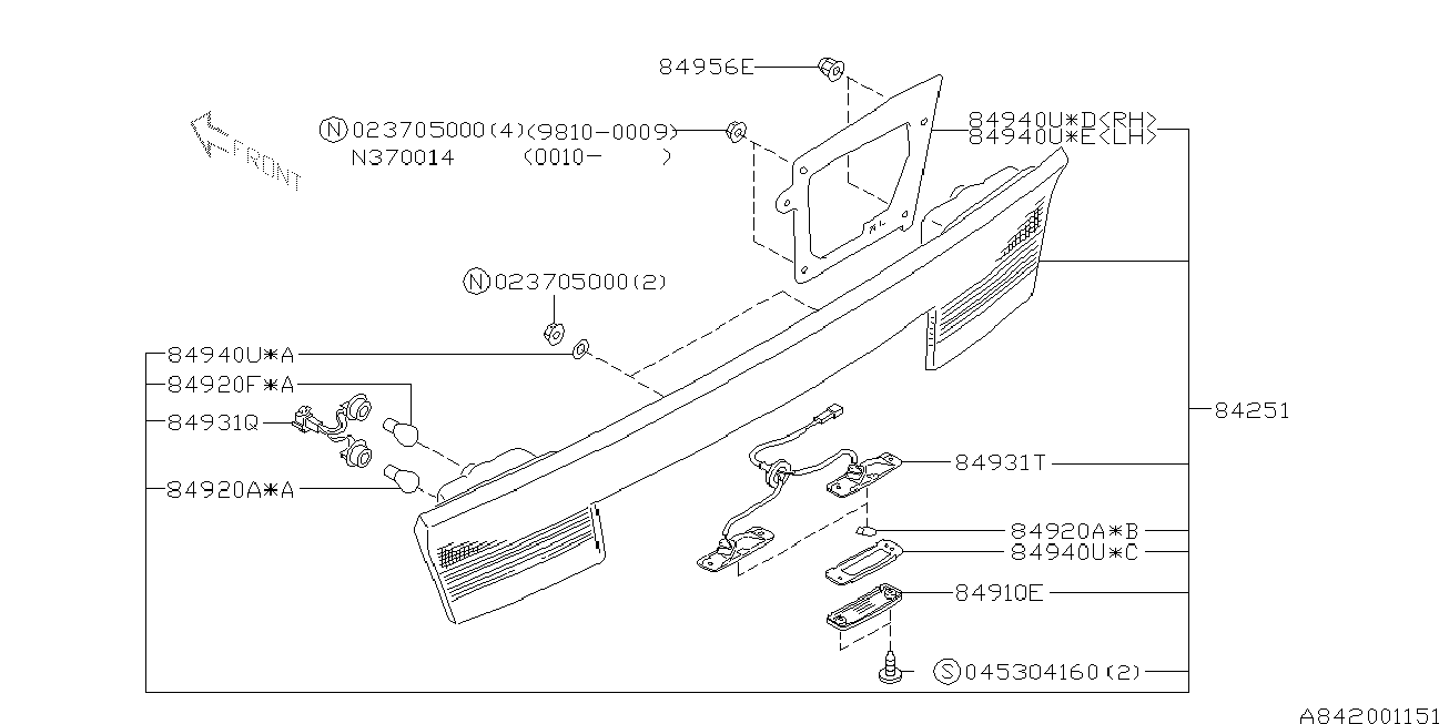 Subaru 68410-2430 - Лампа накаливания, освещение щитка приборов parts5.com